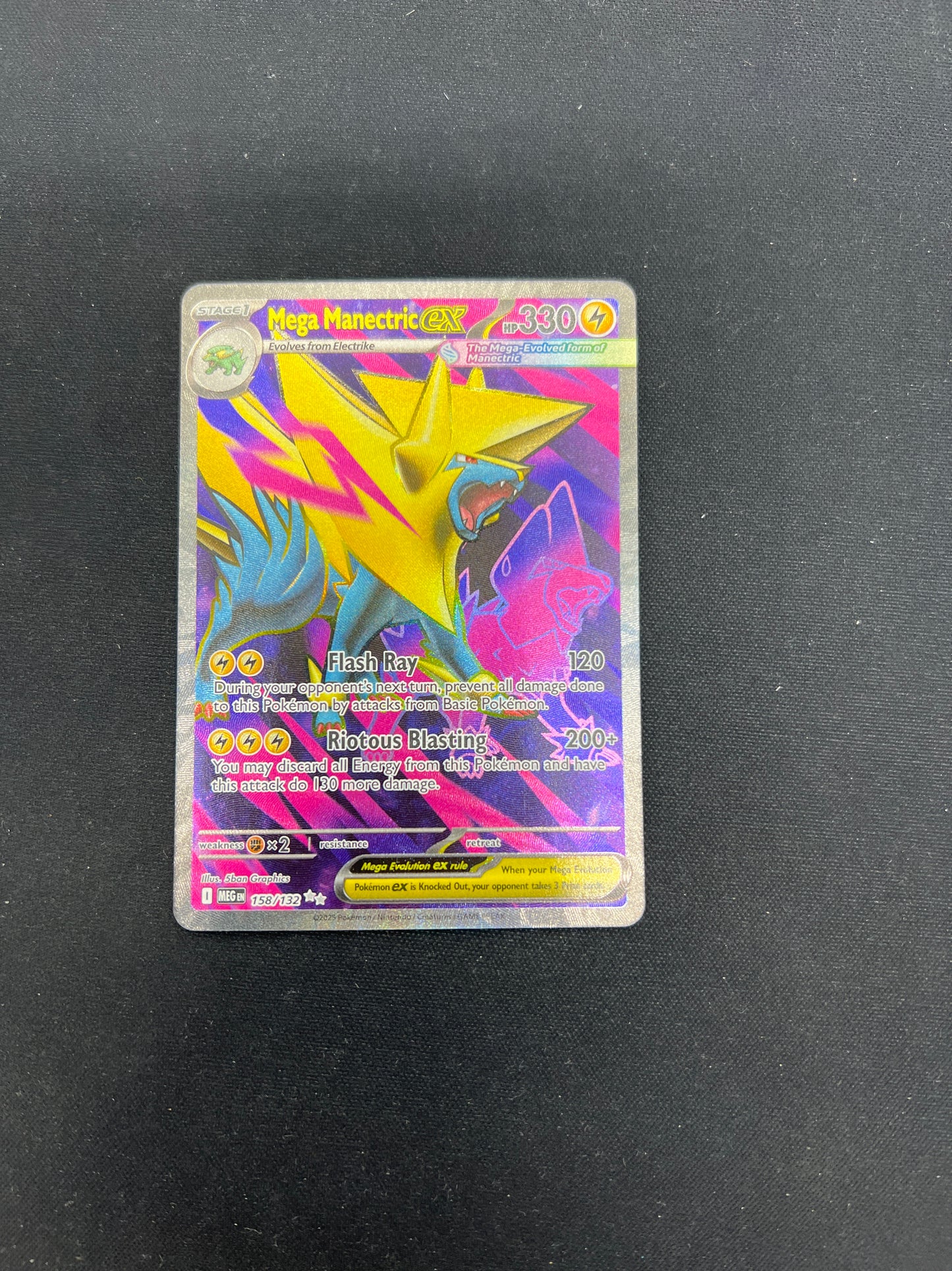 Auction Lot 147: Pokemon Cards Mega Manectric EX Full Art Condition Vary