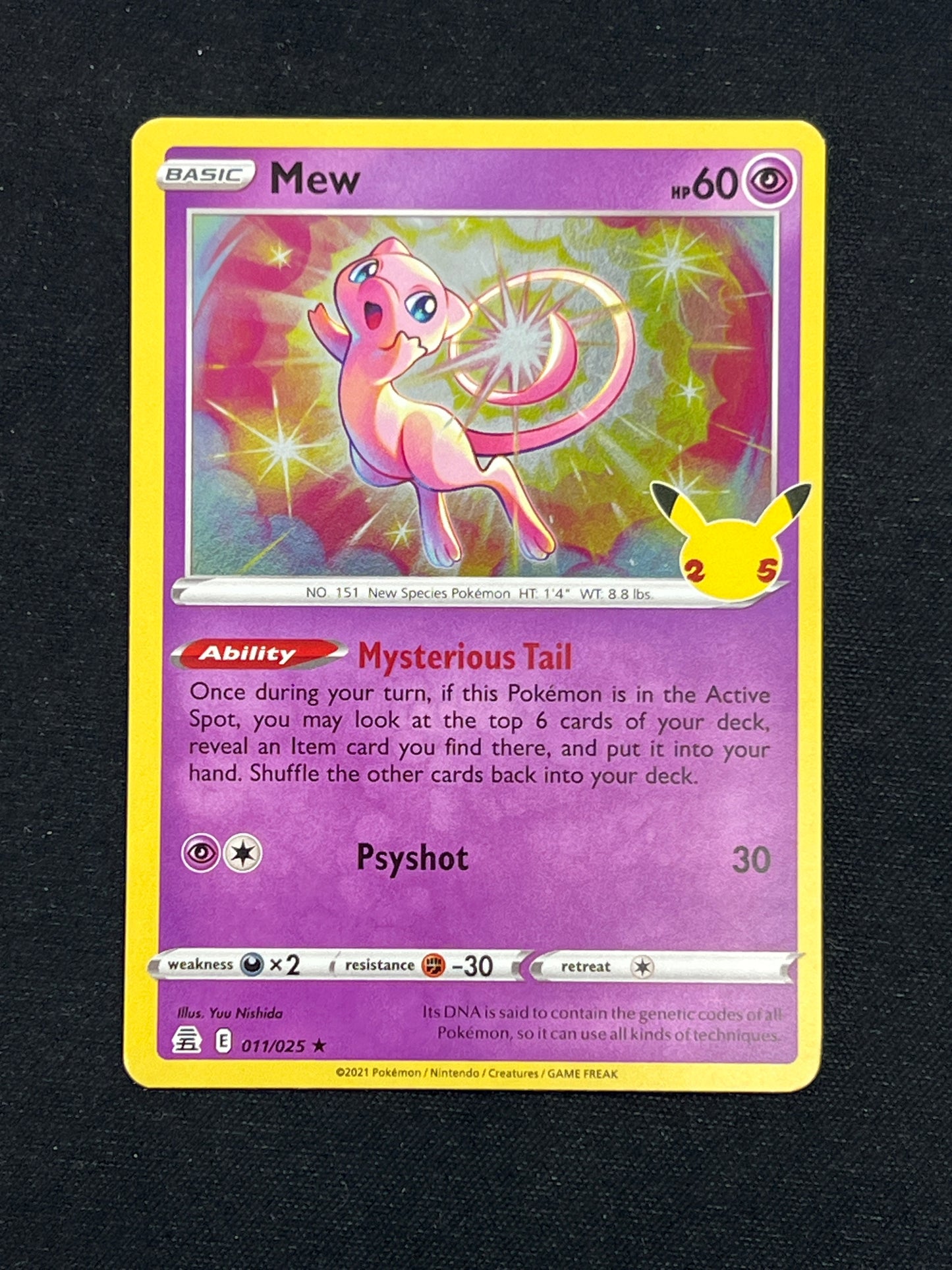 Auction Lot 466: Pokemon Card Mew Holo Rare Celebrations Conditions Vary
