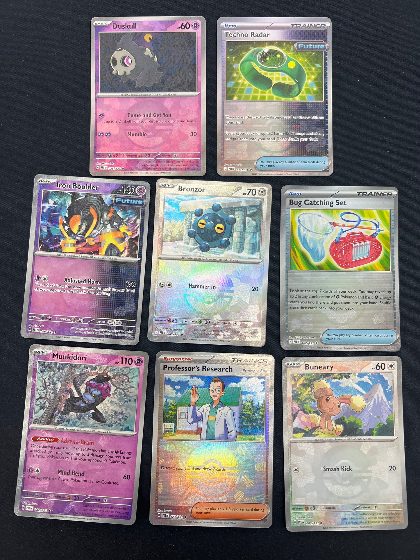 Auction Lot 373: Pokemon Cards Lotof 8 Prismatic Evolutions Pokeball Holos Conditions Vary