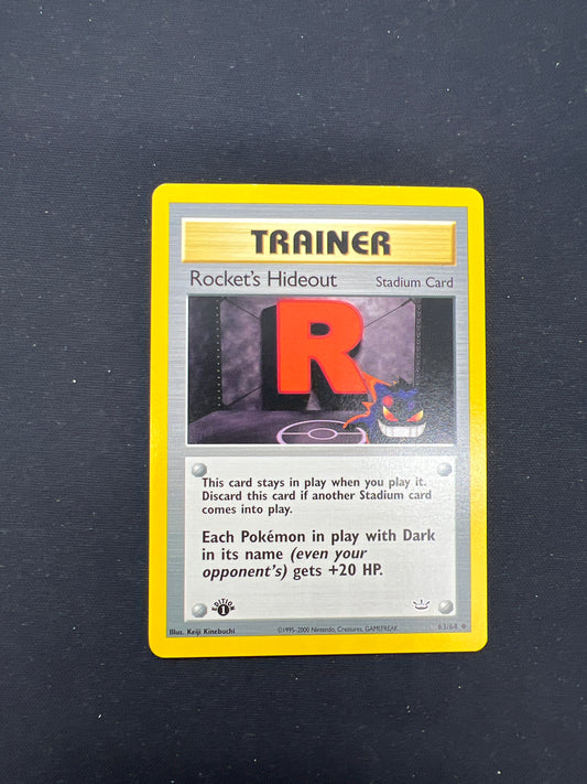 Auction Lot 14: Pokemon Cards 1st Edition Rocket's Hideout Condition Vary