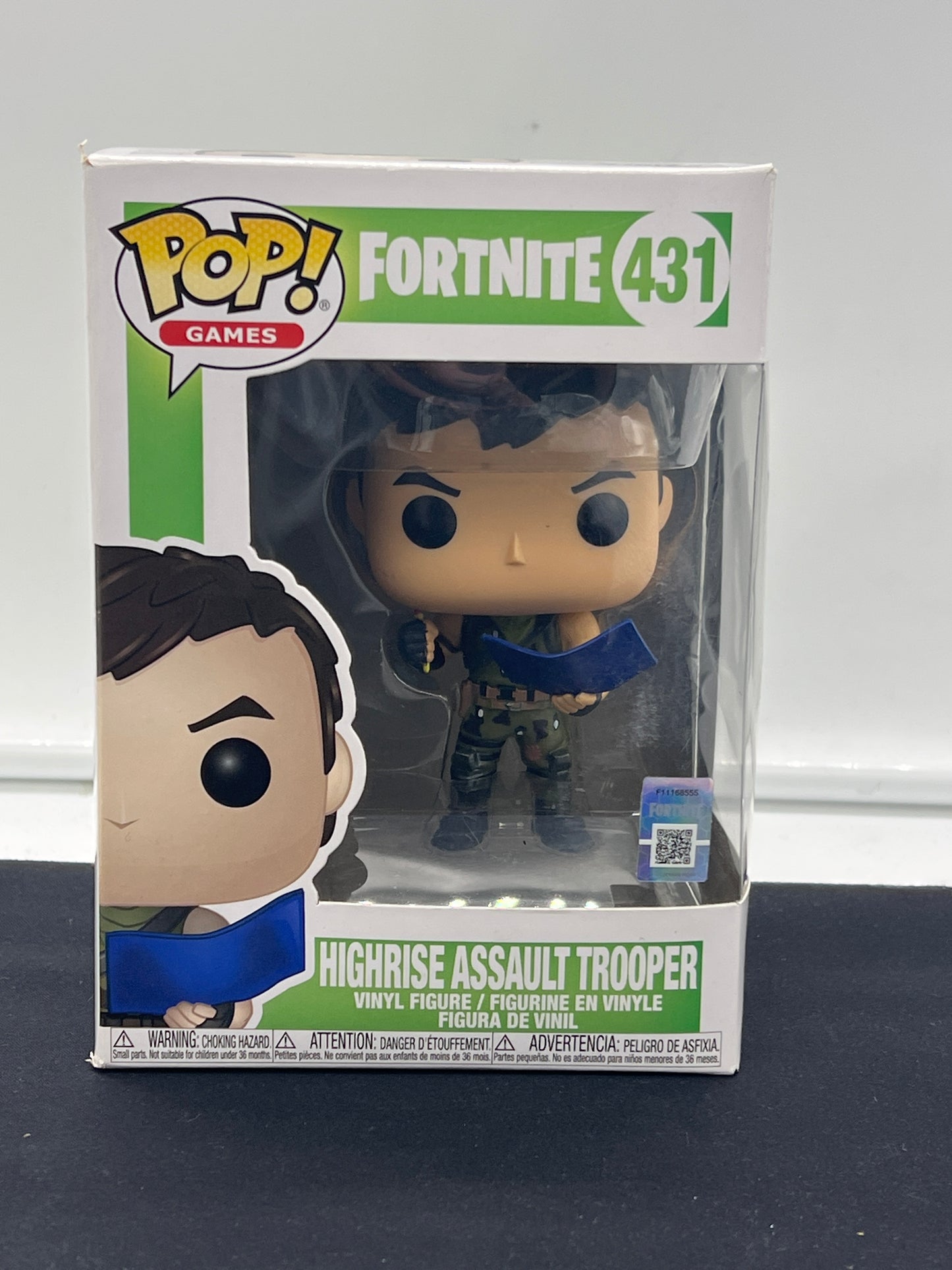 Auction Lot 183: Funko POP #431 Fortnite Highrise Assault Trooper Figure