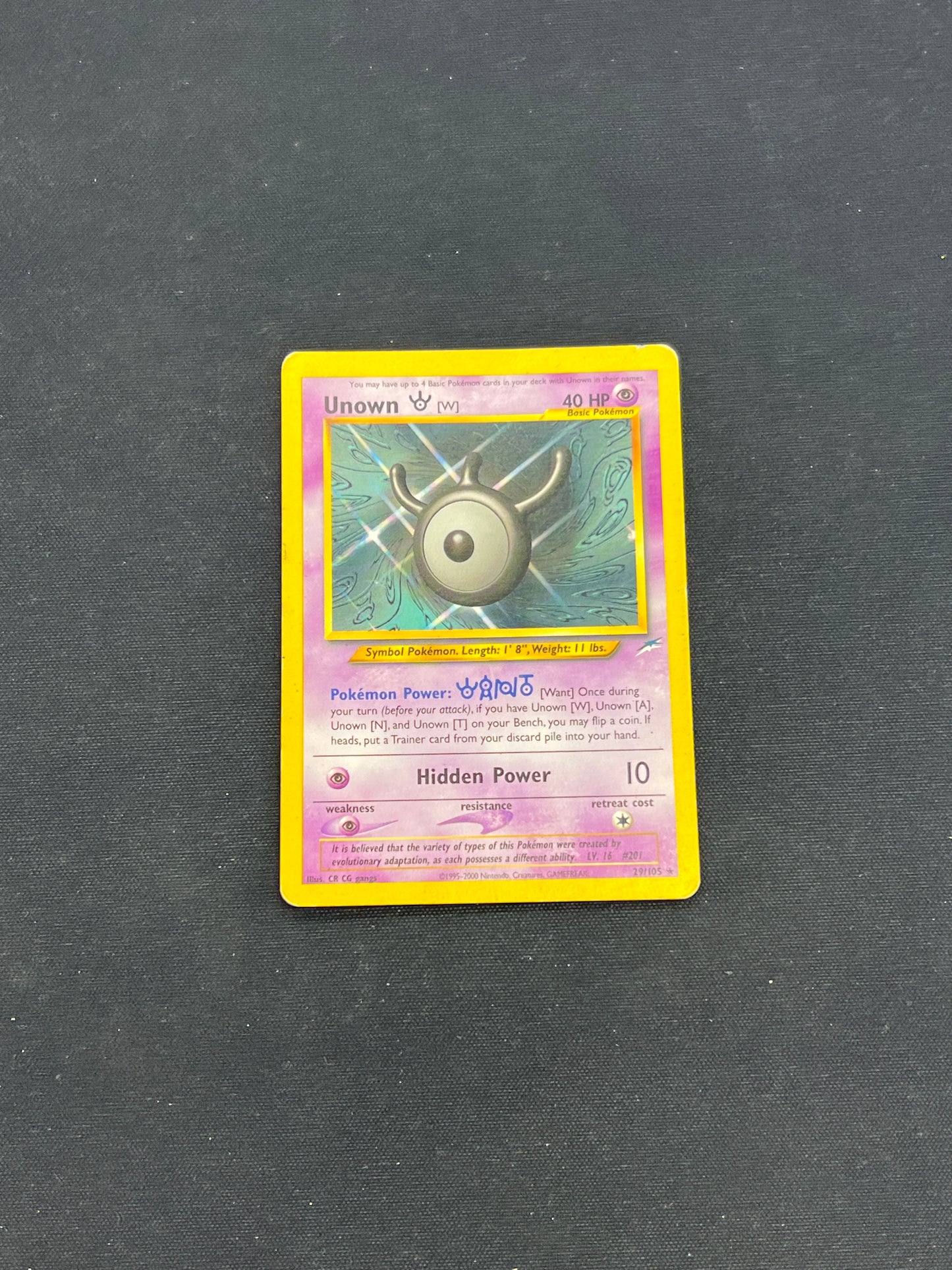 Auction Lot 440: Pokemon Cards Unown W Neo Destiny Condition Vary
