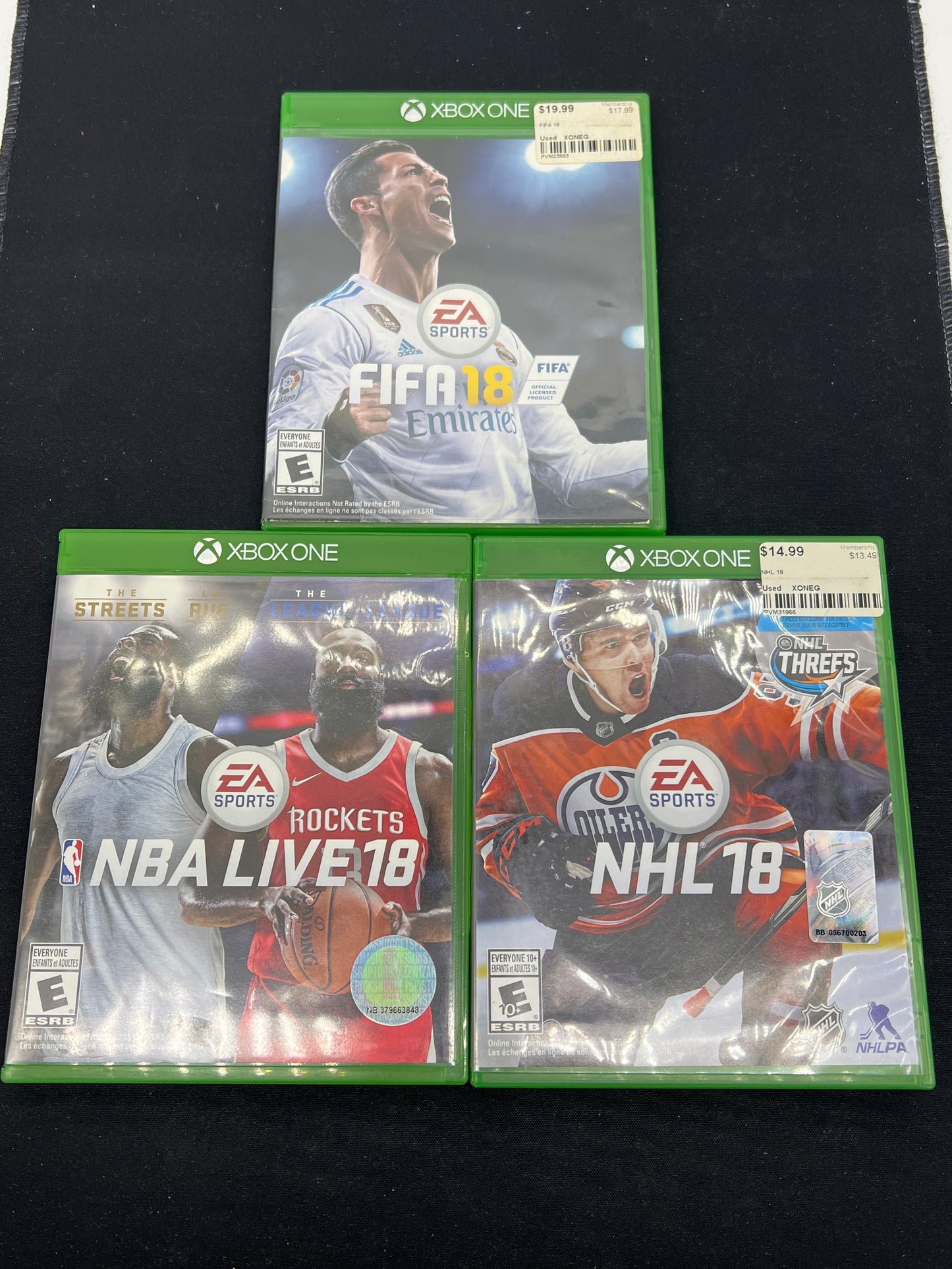 Auction Lot 230: XBOX One Video Games Assorted Lot of 3 Sports Games Lot 2