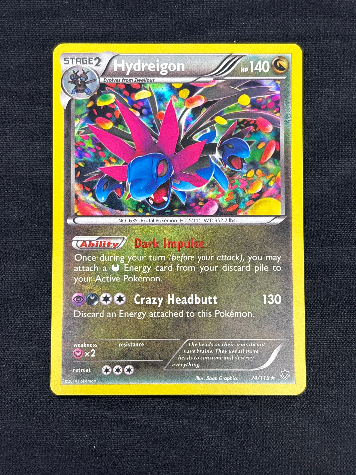 Auction Lot 68: Pokemon Card Hydreigon Phantom Forces Conditions Vary