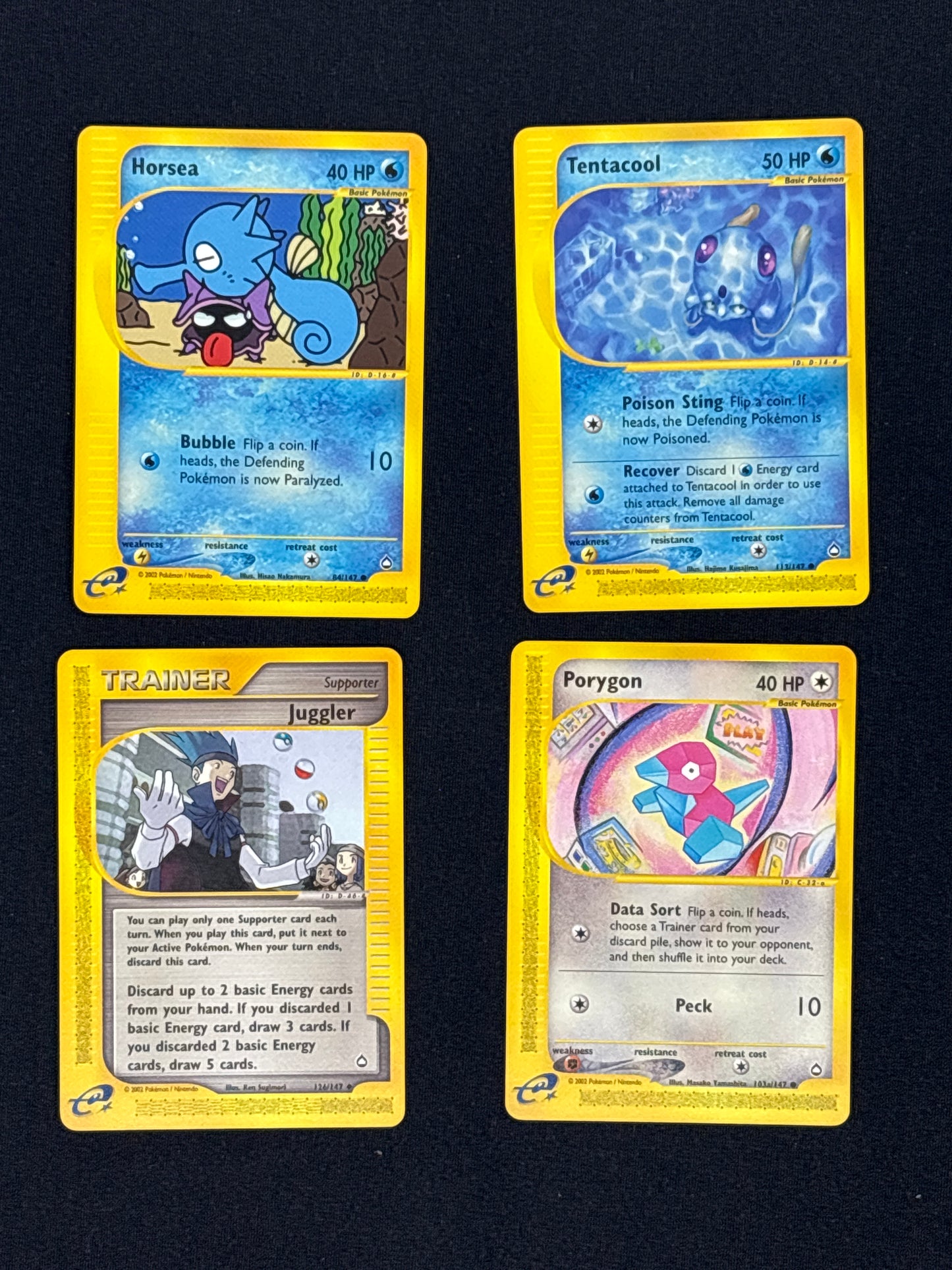 Auction Lot 46: Pokemon WOTC E Series Aquapolis Common Uncommon Card Lot 3 Conditions Vary