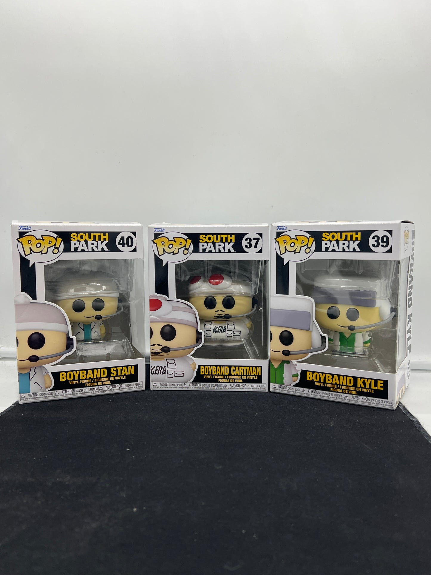 Auction Lot 23: POP Funko Boyband Stan Kyle Cartman 40 37 39 Figures