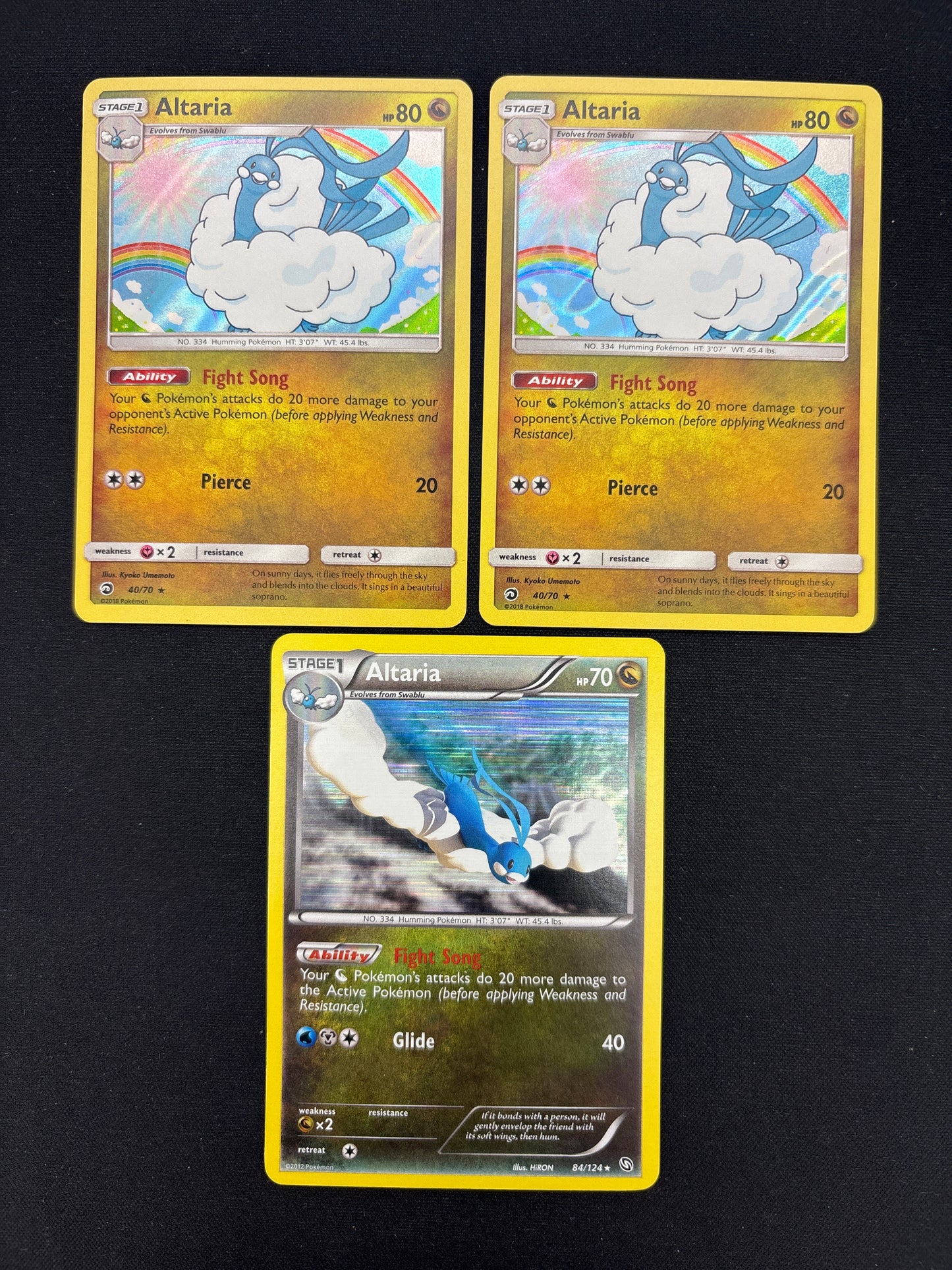 Auction Lot 62: Pokemon Cards Lot of 3 Altaria Conditions Vary