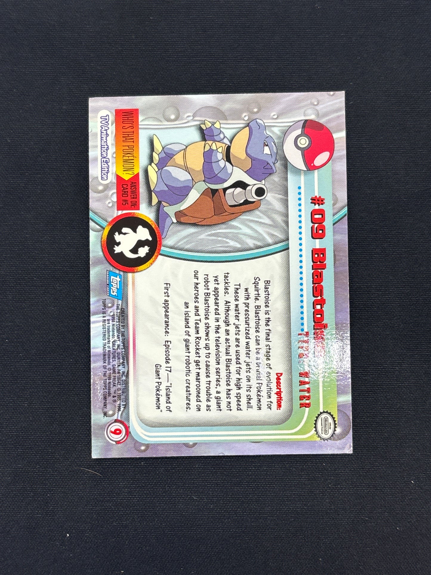 Auction Lot 85: Blastoise Holo Topps Chrome Card Conditions Vary