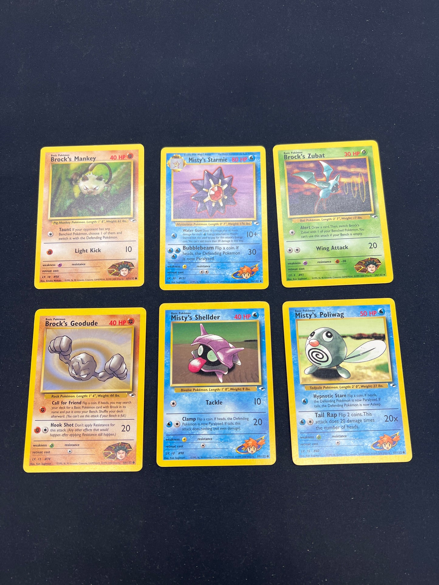 Auction Lot 156: Pokemon Cards Lot of 6 WOTC Gym Heroes Commons Uncommons Conditions Vary