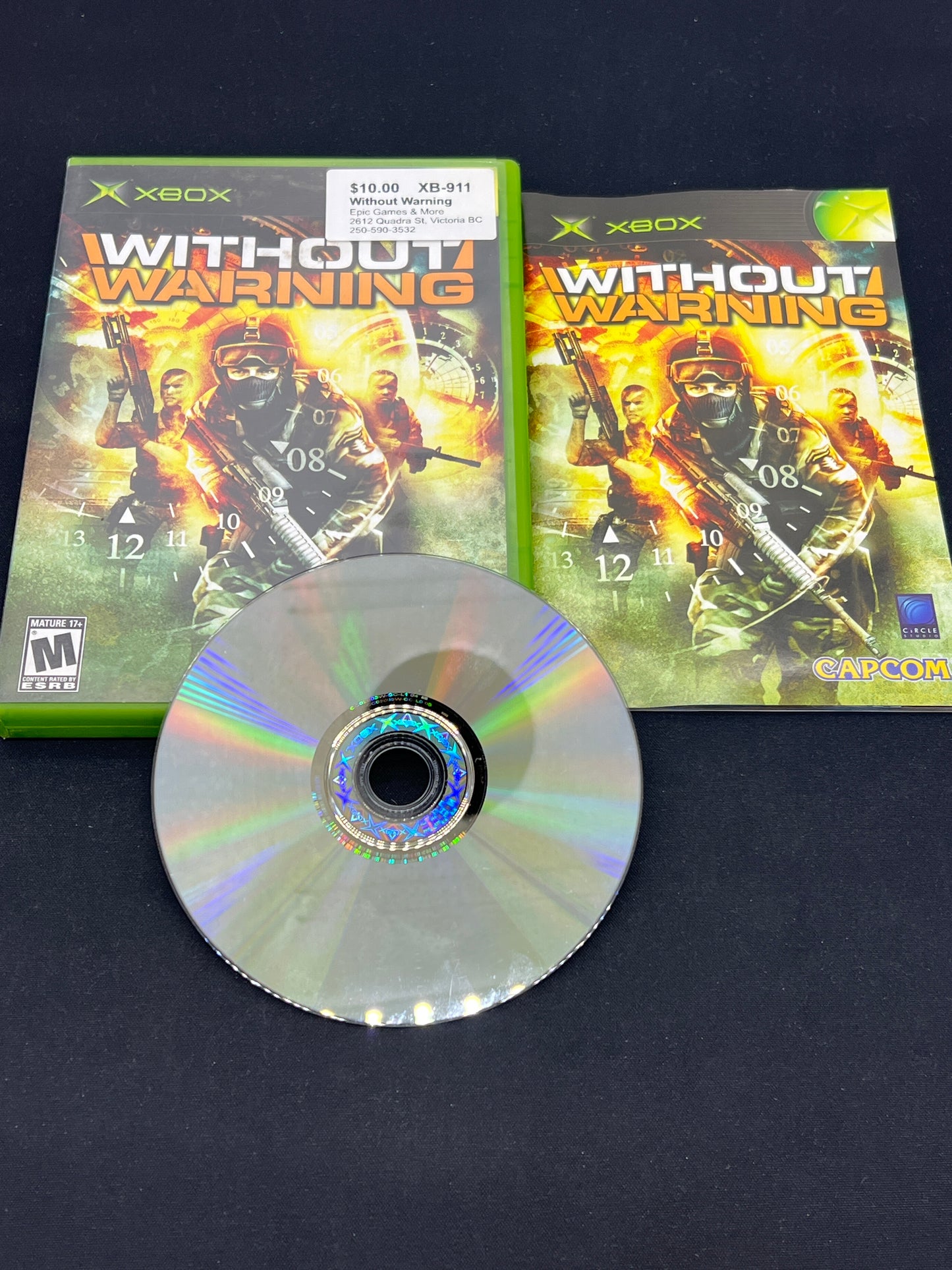Auction Lot 131: XBOX Video Game Without Warning CIB