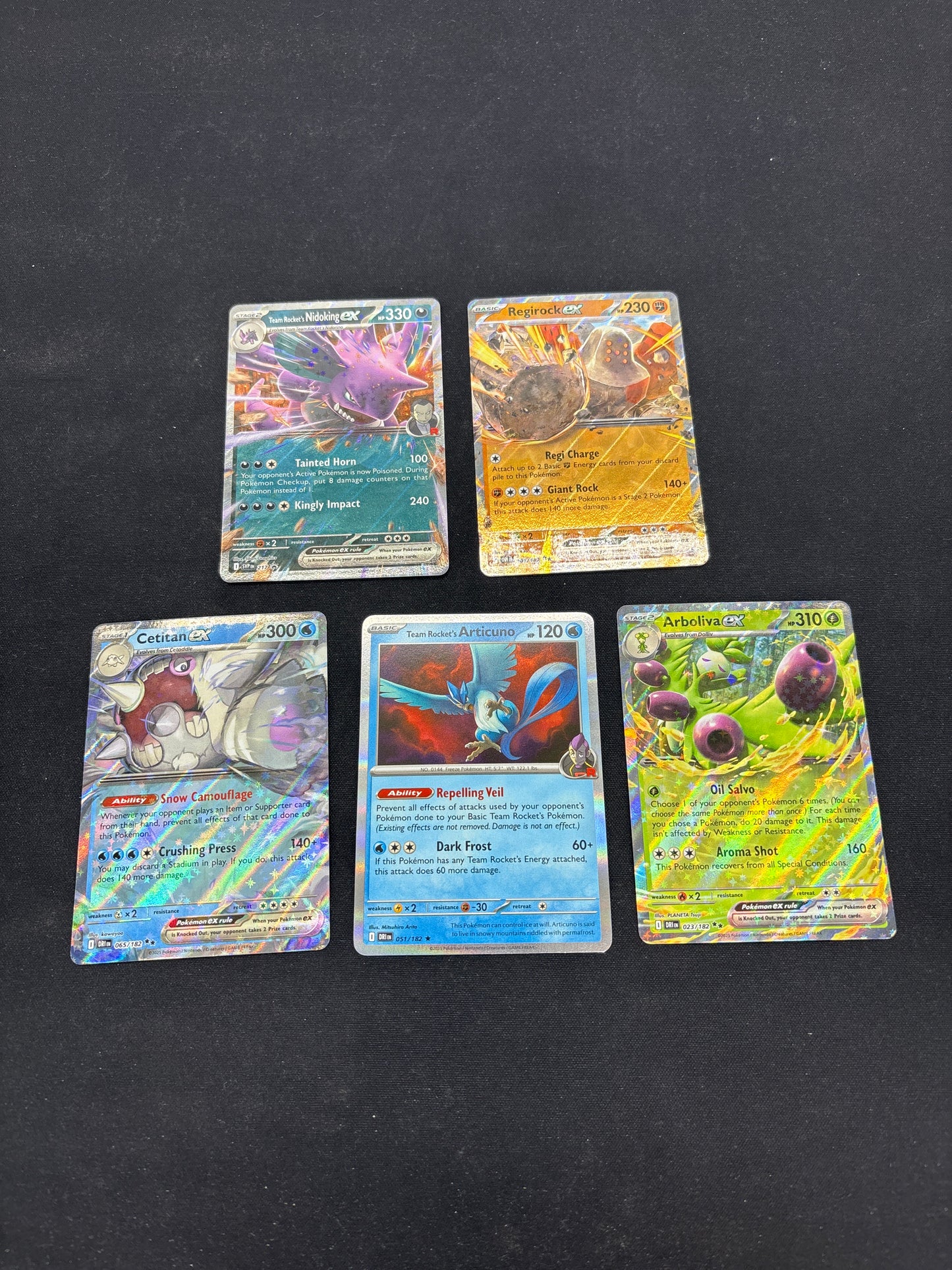 Auction Lot 32: Pokemon Cards Lot of 4 Destined Rivals EX and Holo Rare Conditions Vary