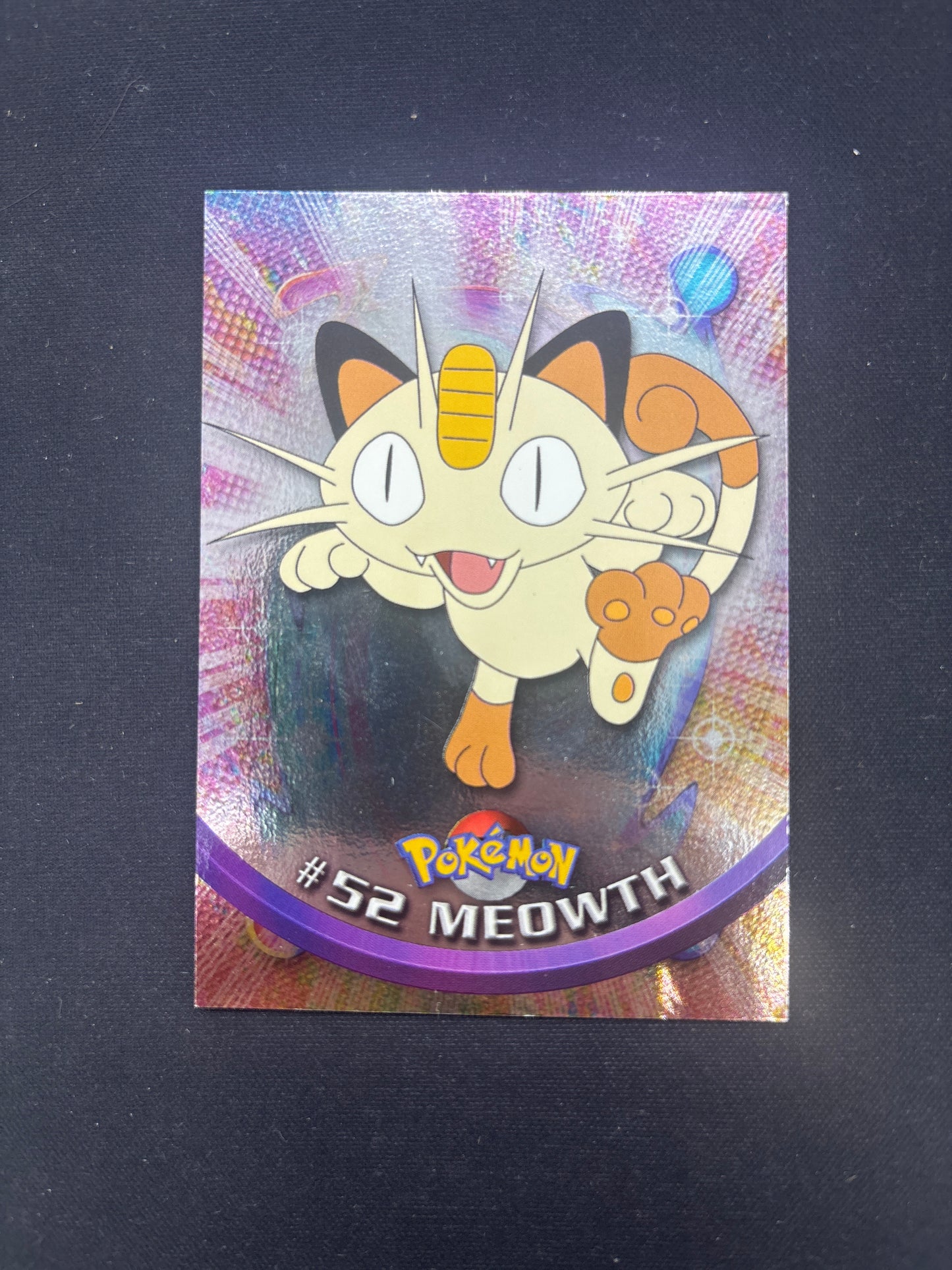 Auction Lot 65: Pokemon Cards Meowth Topps Rainbow Foil Conditions Vary