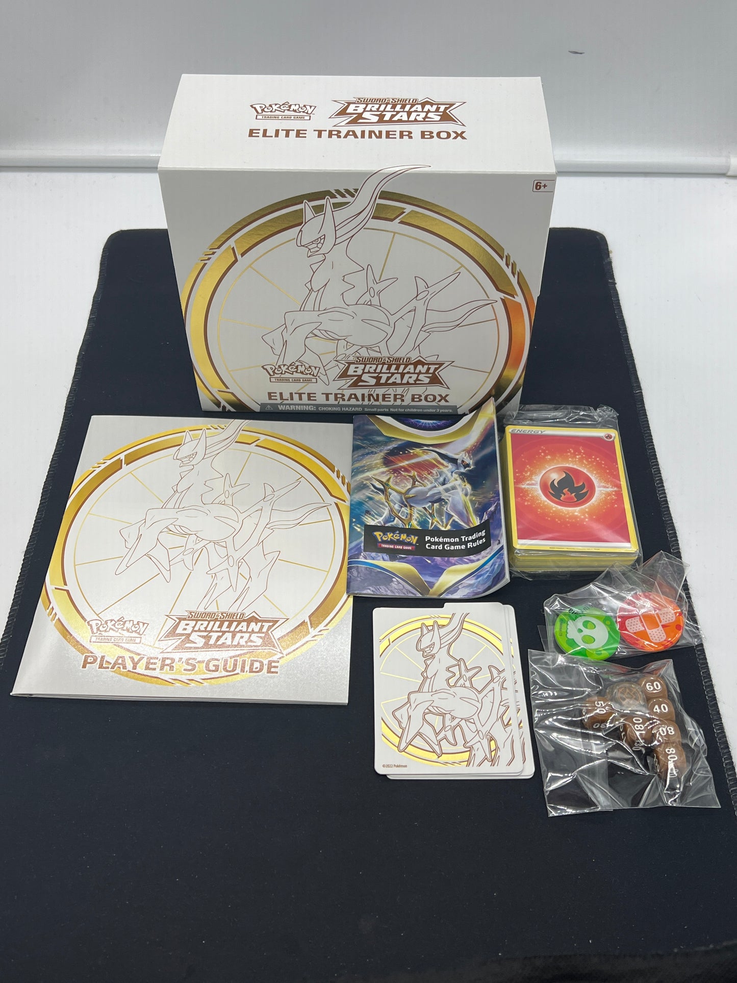 Auction Lot 442: Pokémon Brilliant Stars EMPTY ETB With Contents