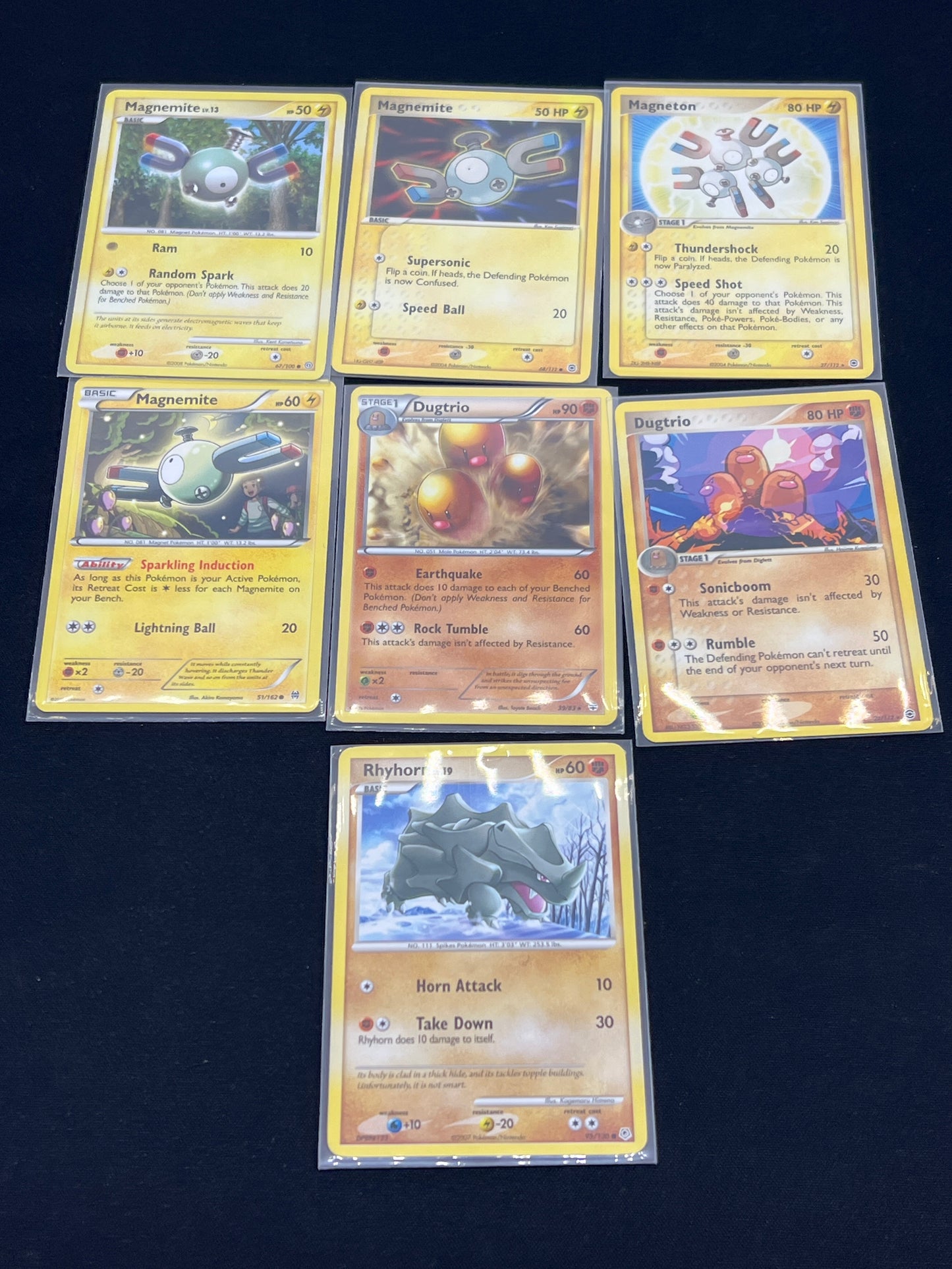 Auction Lot 306: Pokemon Cards Assorted Lot of 7 Commons Uncommons Mid Era Condition Vary