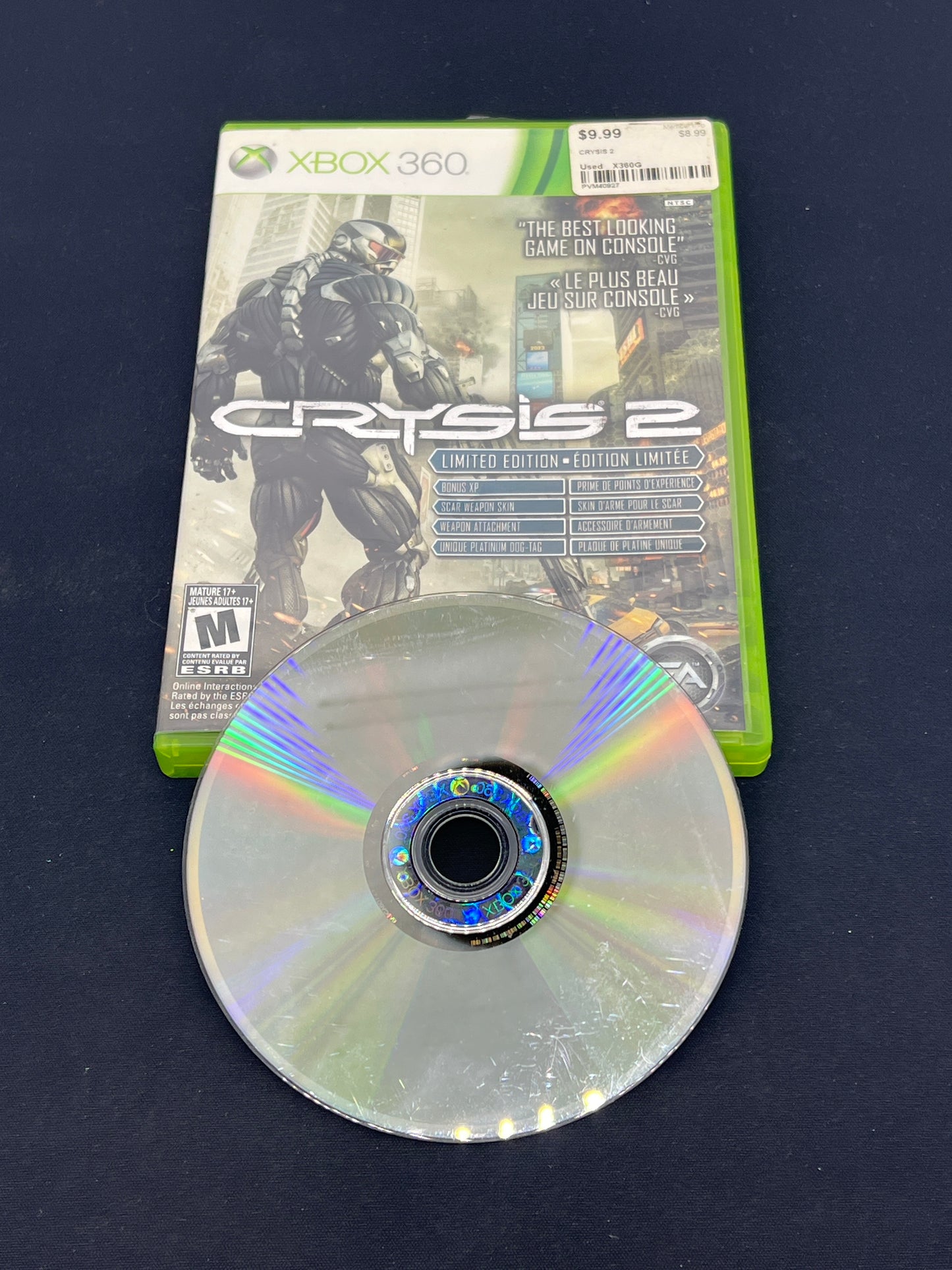 Auction Lot 292: XBOX 360 Video Game Crysis 2