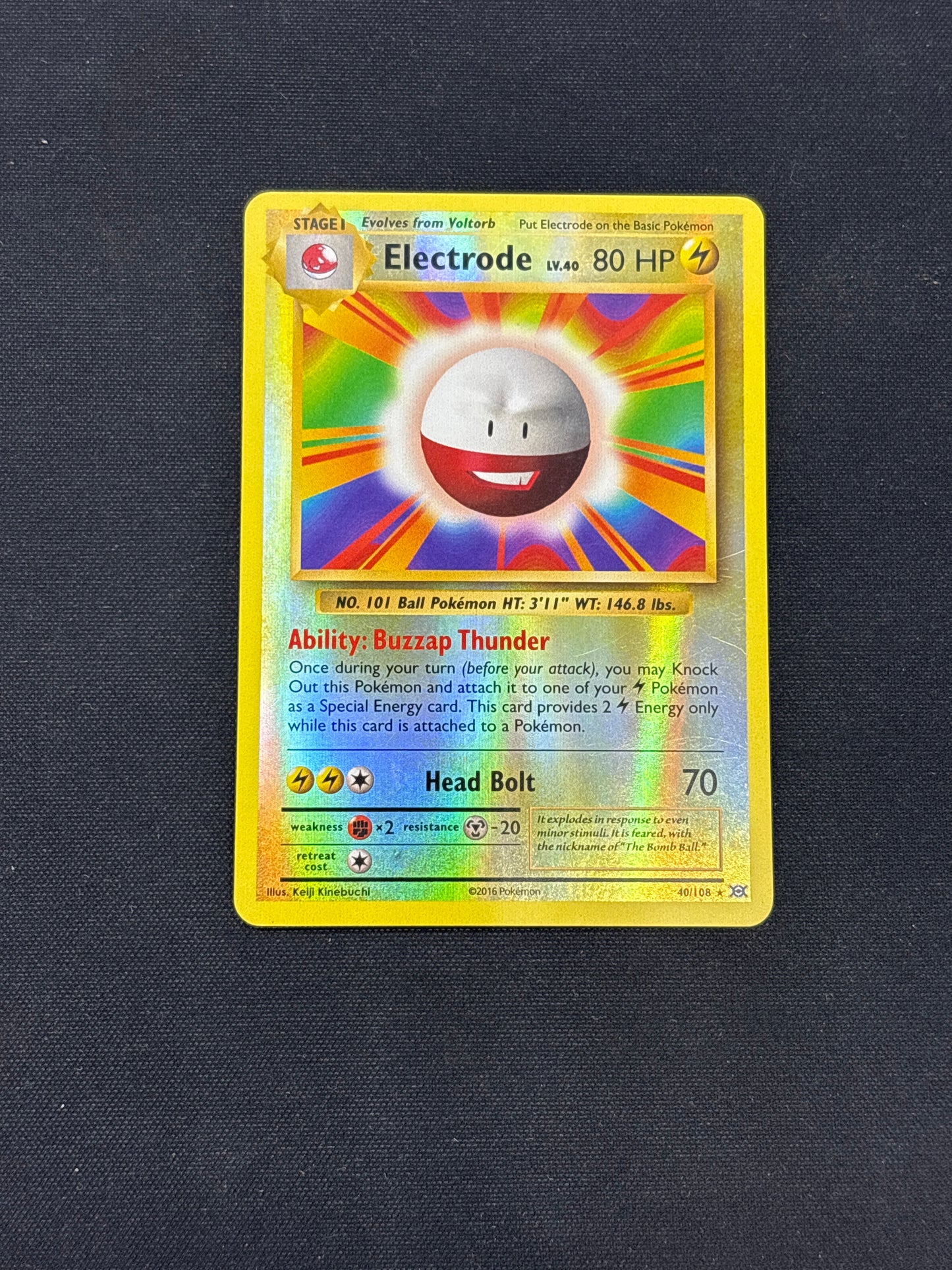 Auction Lot 240: Electrode Reverse Holo Pokemon XY Evolutions Card Conditions Vary