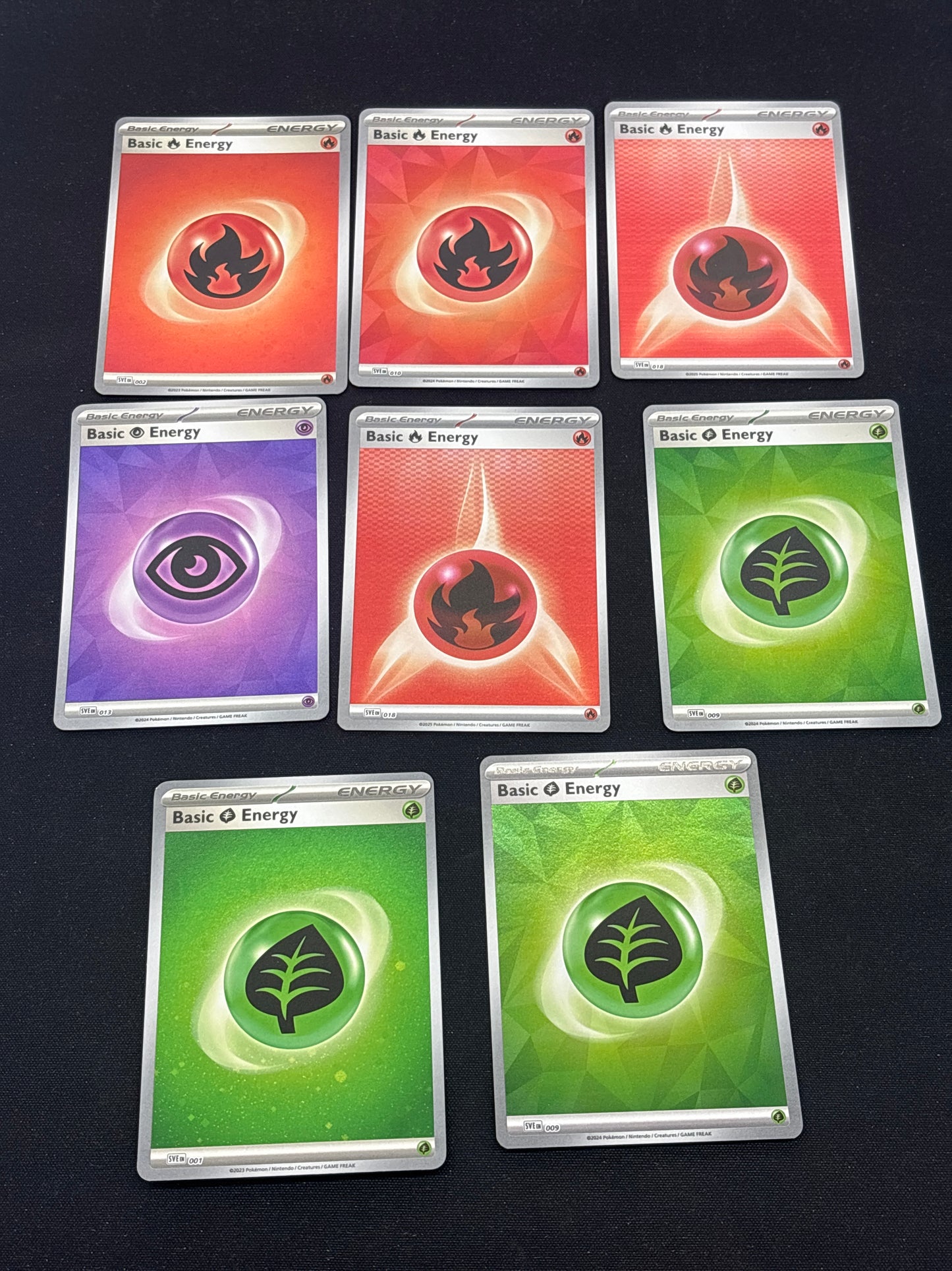 Auction Lot 393: Pokemon Cards Lot of 8 Holo Energies Conditions Vary