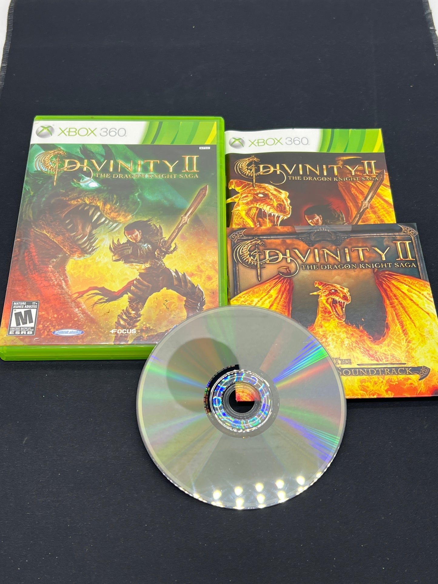 Auction Lot 207: XBOX 360 Video Game Divinity 2 Dragon Knight Saga CIB With Sountrack Disc