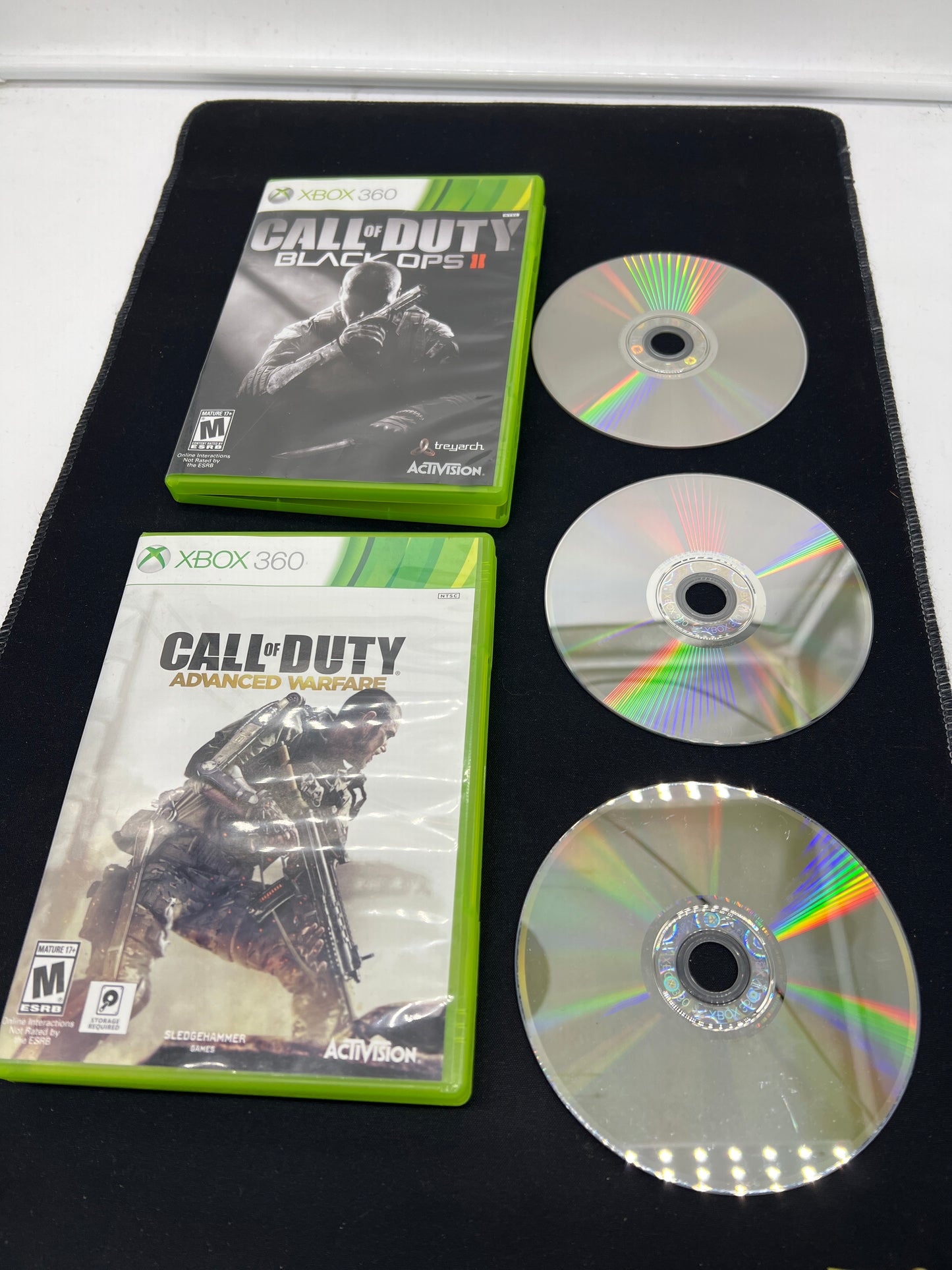 Auction Lot 131: XBOX 360 Video Game Lot of 2 Call of Duty Black Ops 2 Advance Warfare