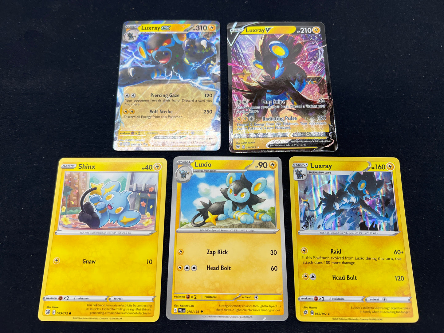 Auction Lot 168: Pokemon Cards Lot of 5 Assorted Luxray Evolutions Conditions Vary