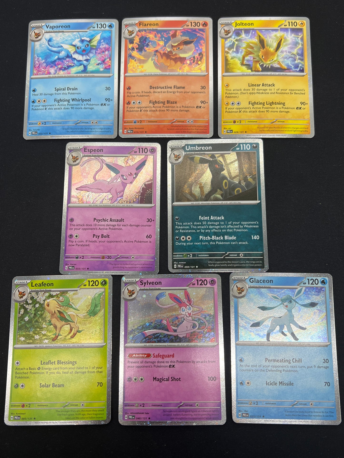 Auction Lot 33: Pokemon Cards Prismatic Evolutions 8 pack Tin Cosmo Holo Eeveelutions Lot 1 Conditions Vary