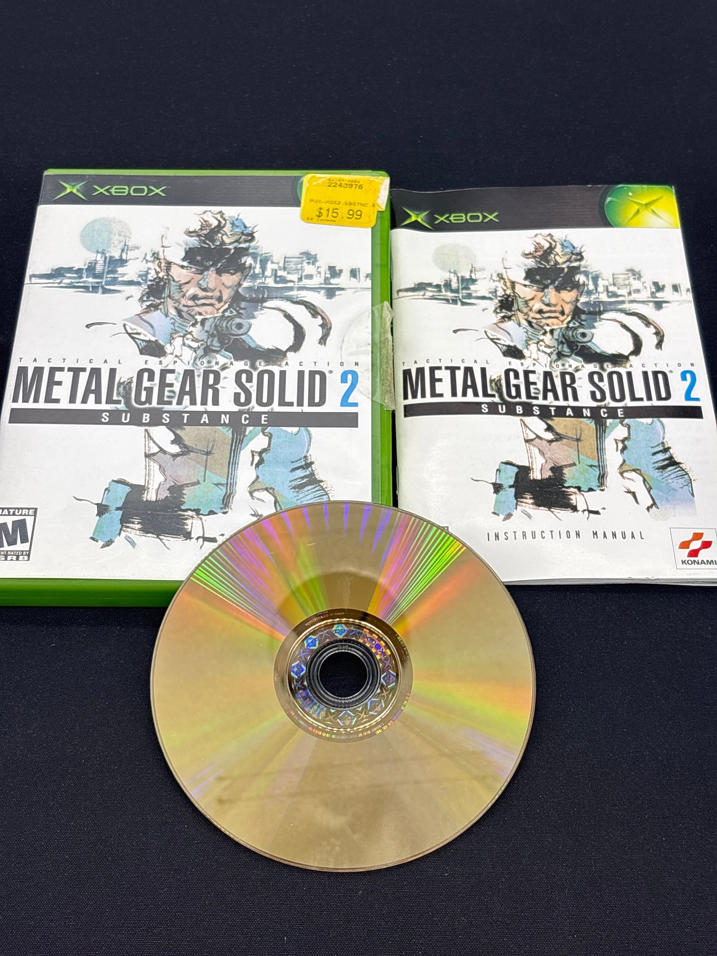 Auction Lot 116: XBOX Video Game Metal Gear Solid 2 Substance CIB