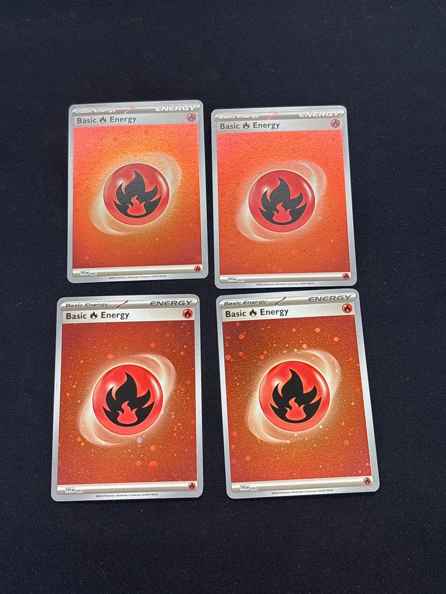 Auction Lot 59: Pokemon Fire Holo Energy Card Lot Conditions Vary