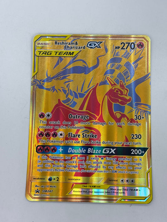 Auction Lot 337: Reshiram & Charizard GX Jumbo Card Condition Vary