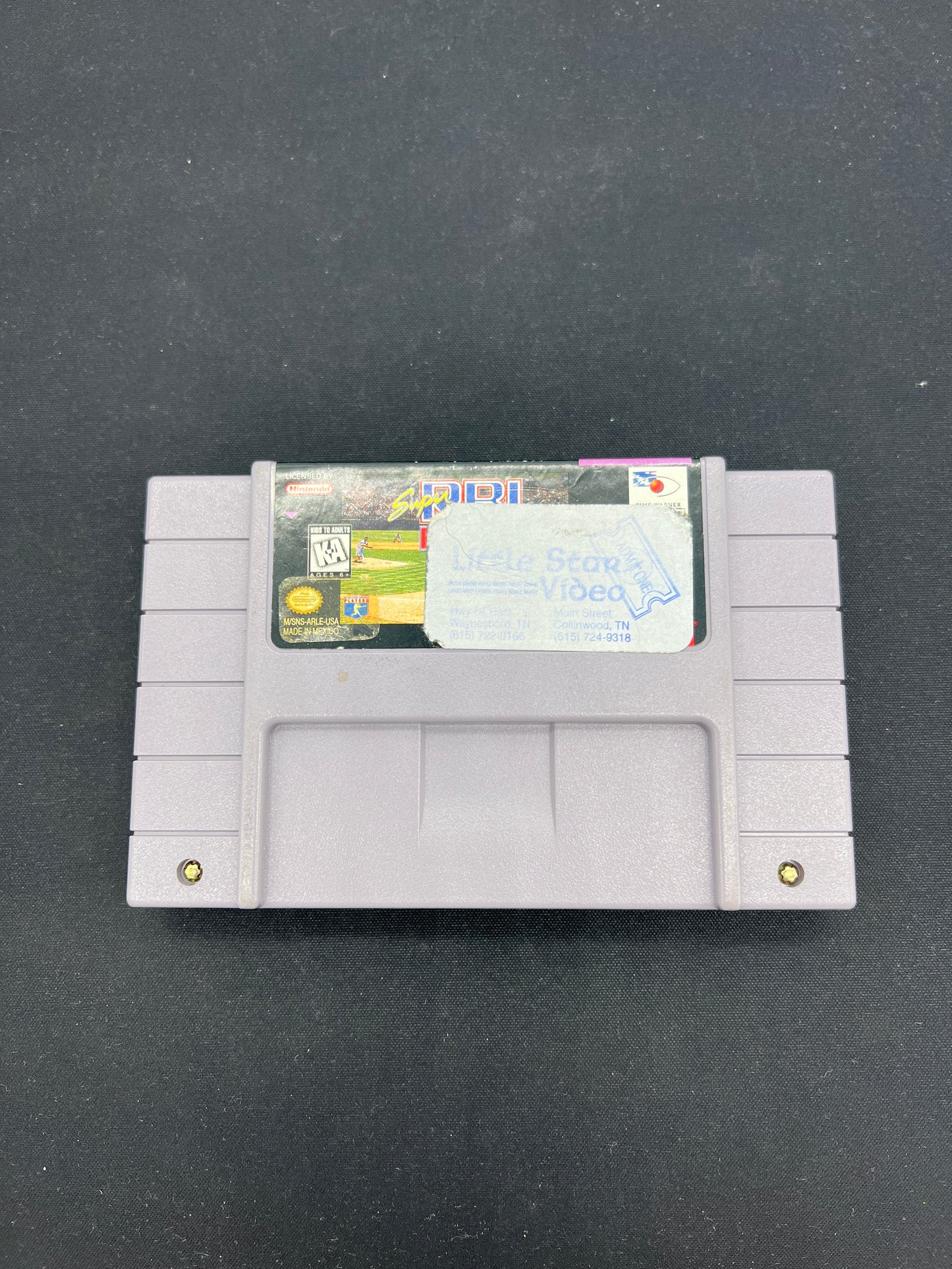 Auction Lot 104: Nintendo SNES Video Game Super RBI Baseball Loose