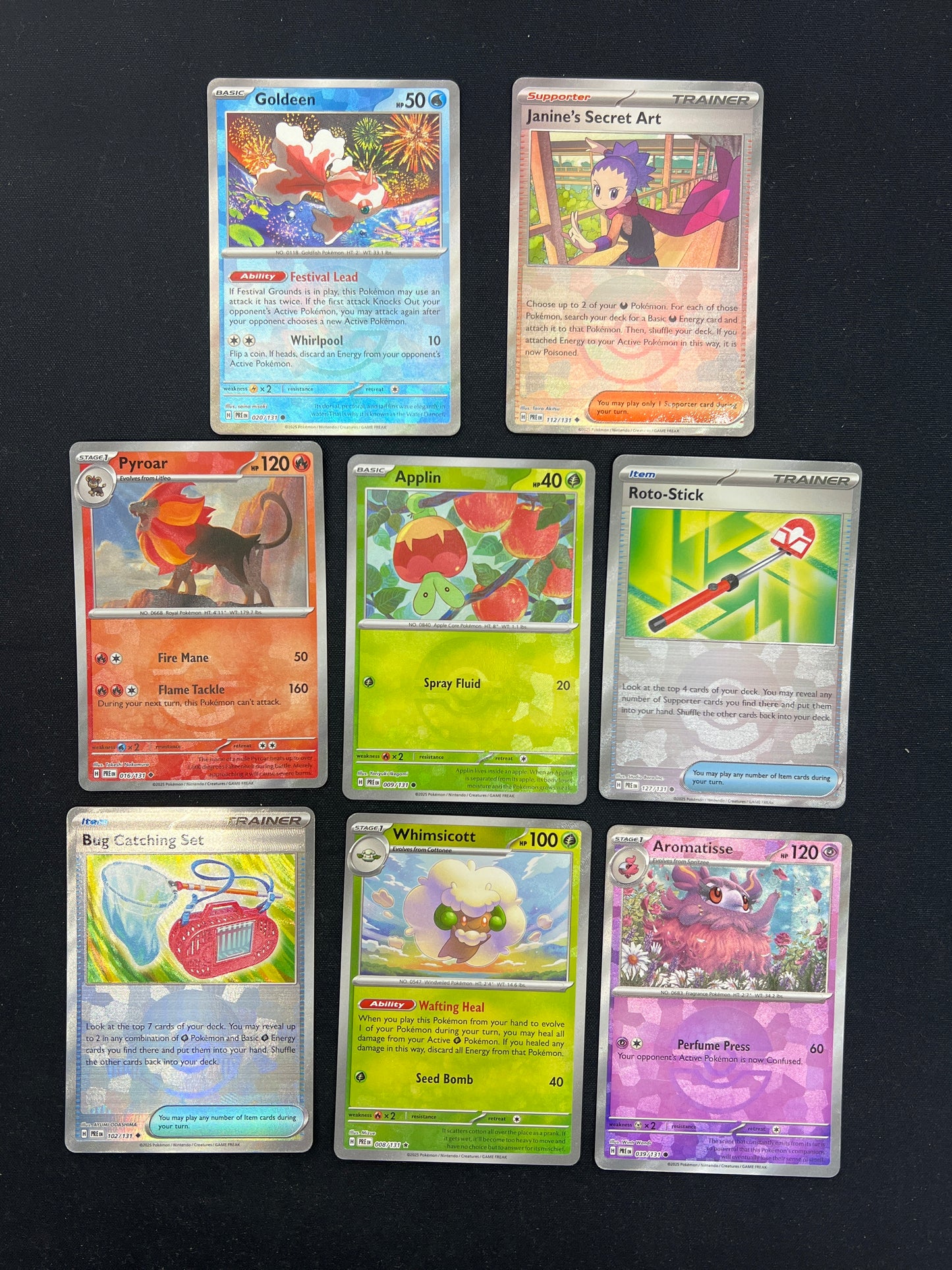Auction Lot 377: Pokemon Cards Lotof 8 Prismatic Evolutions Pokeball Holos Conditions Vary
