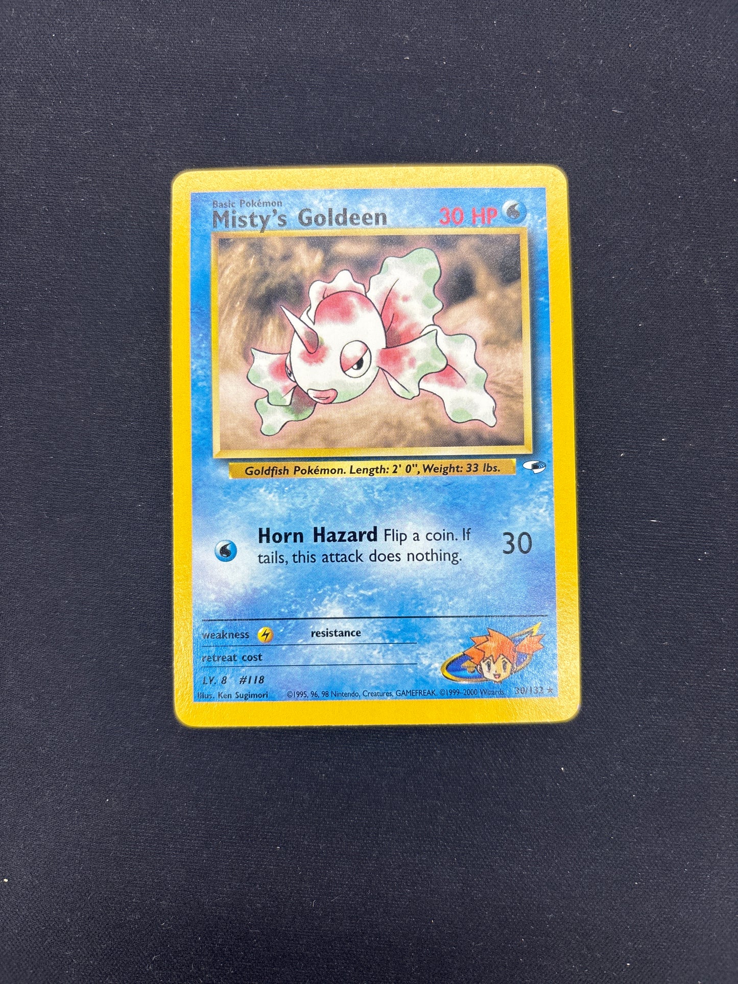 Auction Lot 165: Pokemon Card Misty's Goldeen Gym Heroes Conditions Vary