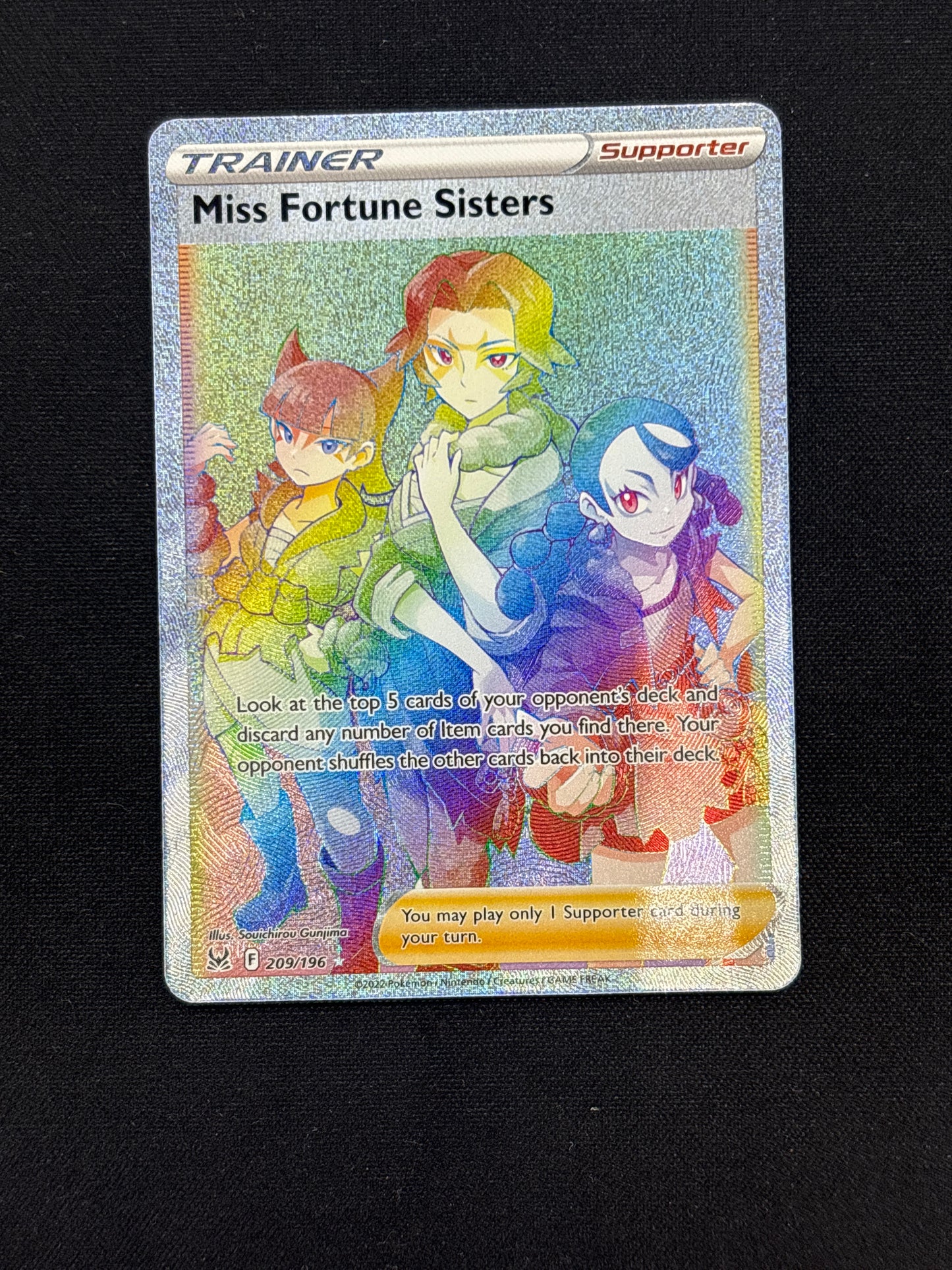 Auction Lot 269: Pokemon Miss Fortune Sisters Rainbow Rare Card Conditions Vary