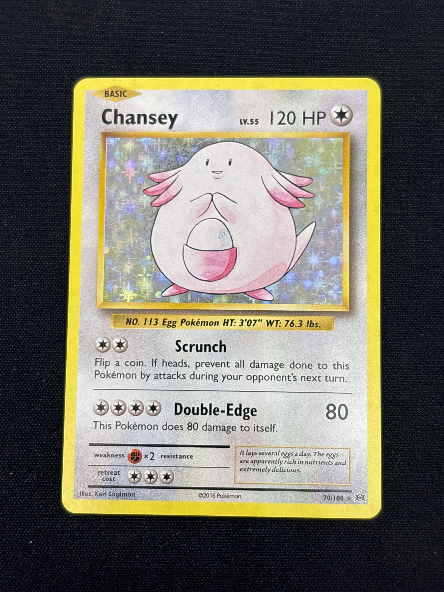 Auction Lot 254: Chansey Holo Pokemon XY Evolutions Card Conditions Vary