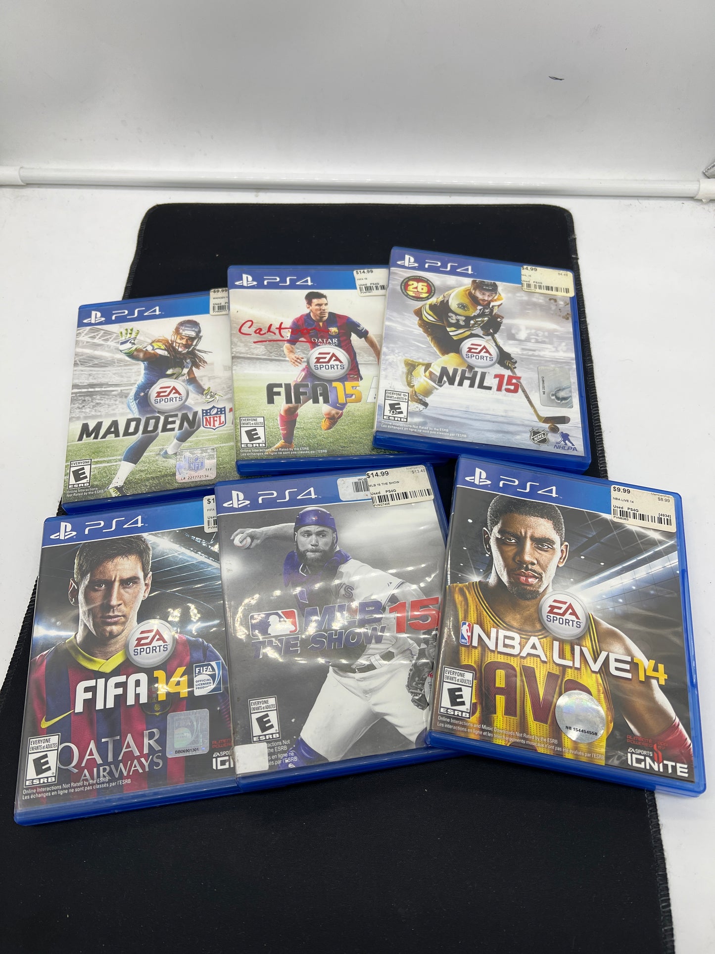 Auction Lot 150: PS4 Video Game Lot of 6 FIFA 14 15 NHL 15 Madden 15 NBA Live 14 MLB The Show 15