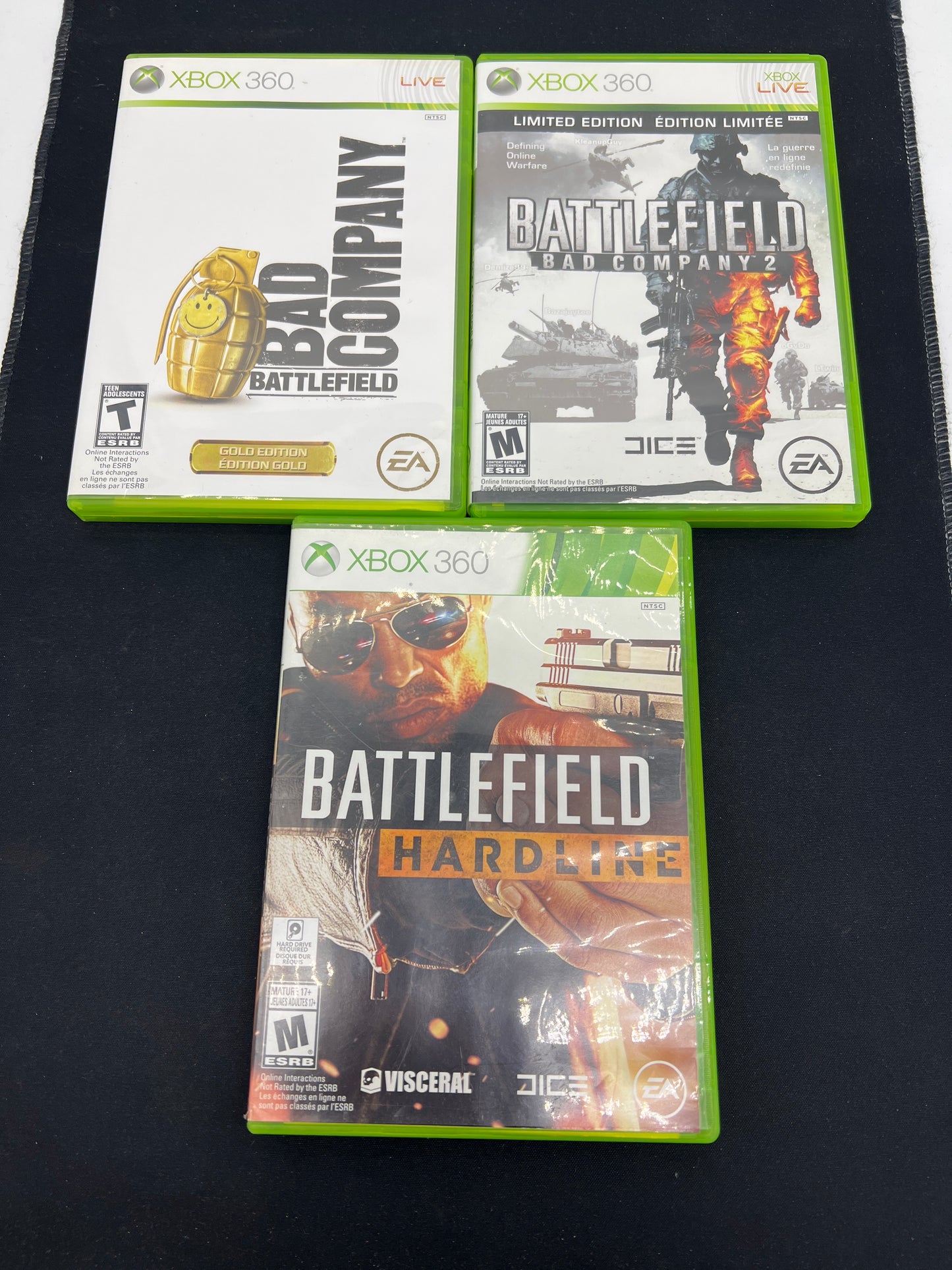 Auction Lot 211: XBOX 360 Video Game Lot of 3 Battlefield Games Bad Company Bad Company 2 CIB