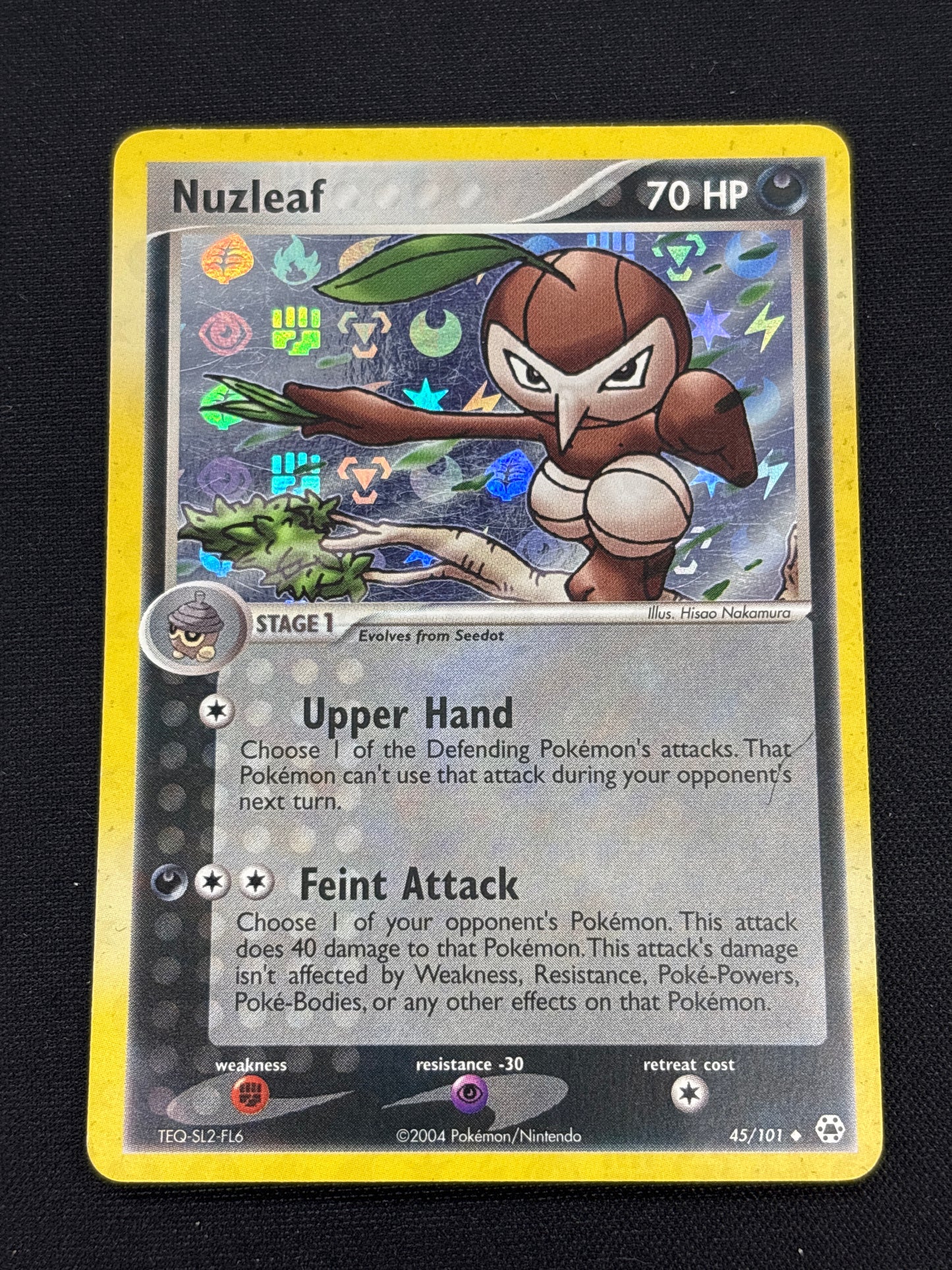 Auction Lot 28: Nuzleaf Holo Card Conditions Vary