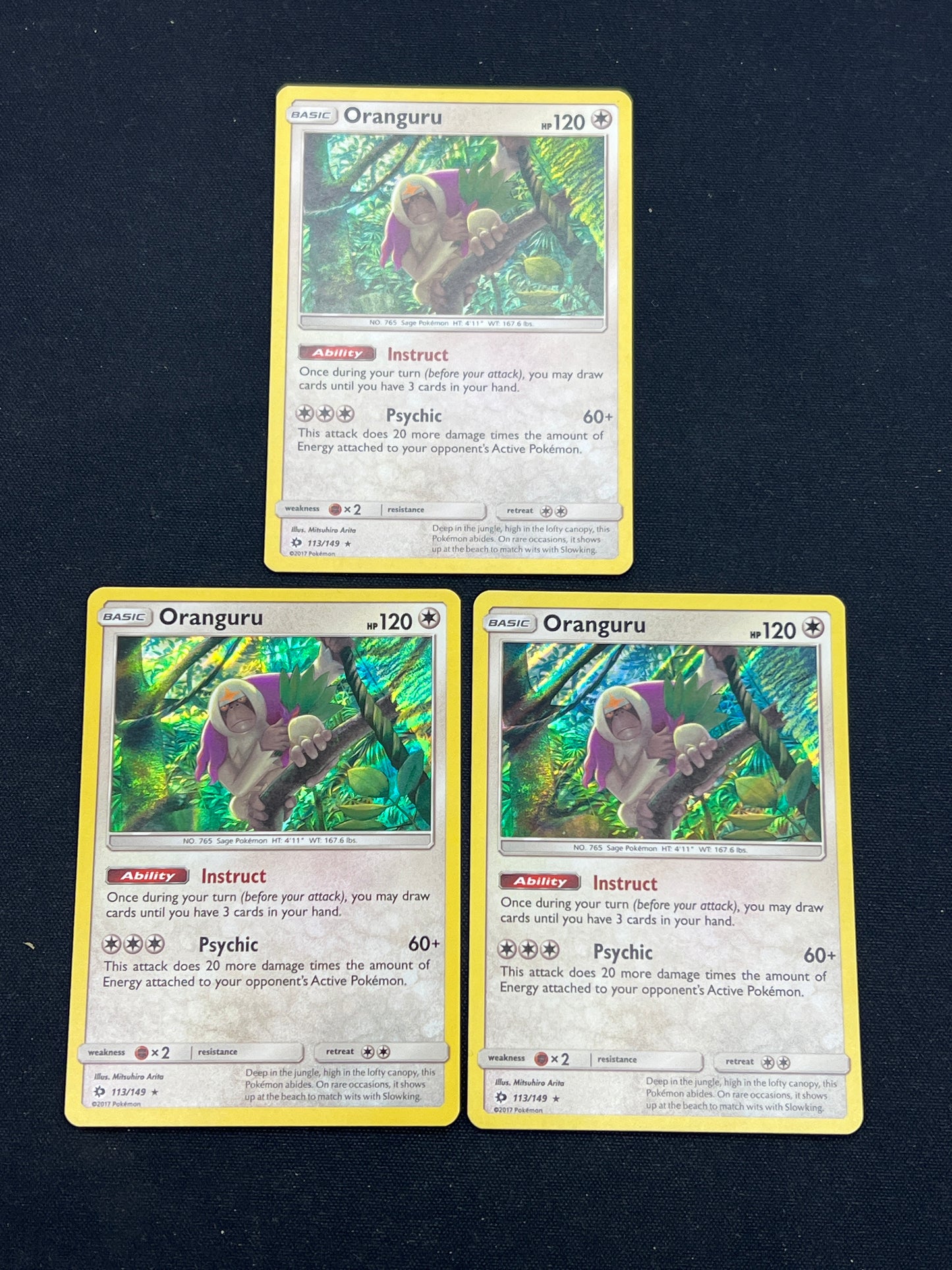 Auction Lot 415: Pokemon Cards Oranguru Holo Lot Conditions Vary