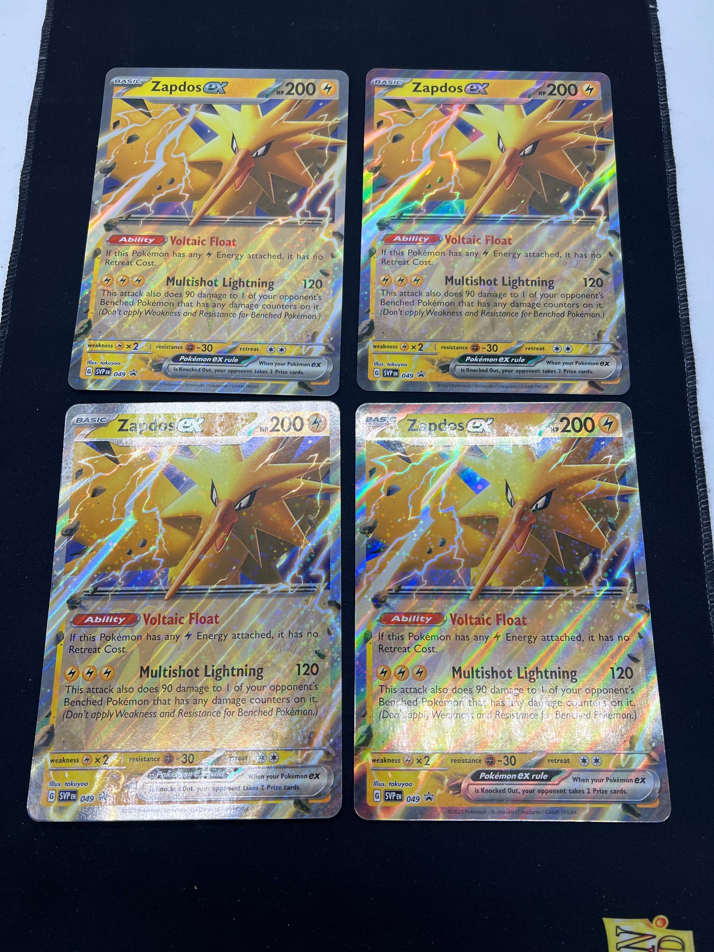 Auction Lot 79: Pokemon Cards JUMBO Lot of 4 Zapdos EX Collection Box 151 Conditions Vary