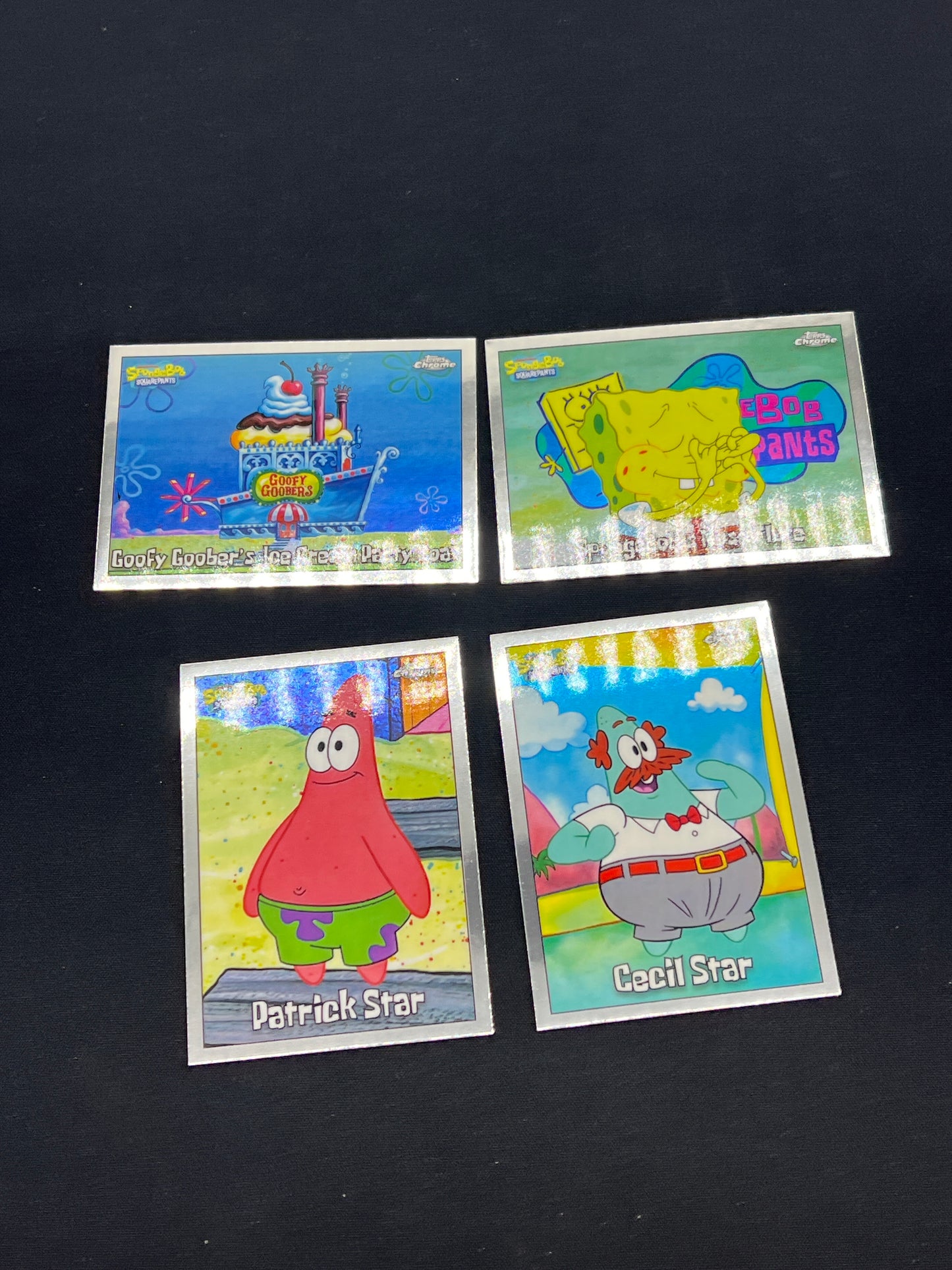 Auction Lot 252: Spongebob Cards Topps Chrome 25th Anniversary 2025 Base Cards Conditions Vary