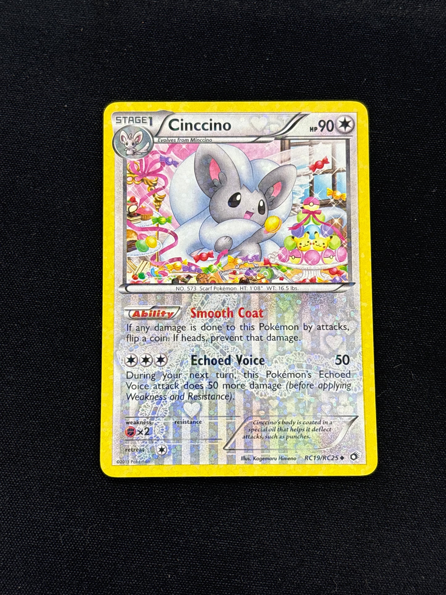 Auction Lot 216: Cinccino Holo RC19/25 Pokemon BW Radiant Collection Conditions Vary