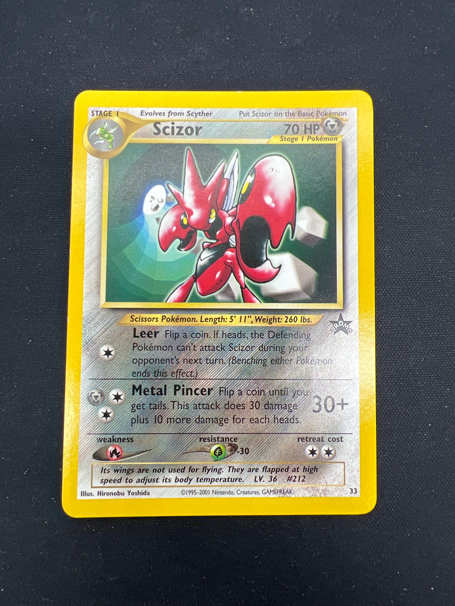 Auction Lot 153: Pokemon Cards Scizor WOTC Black Star Promo Conditions Vary