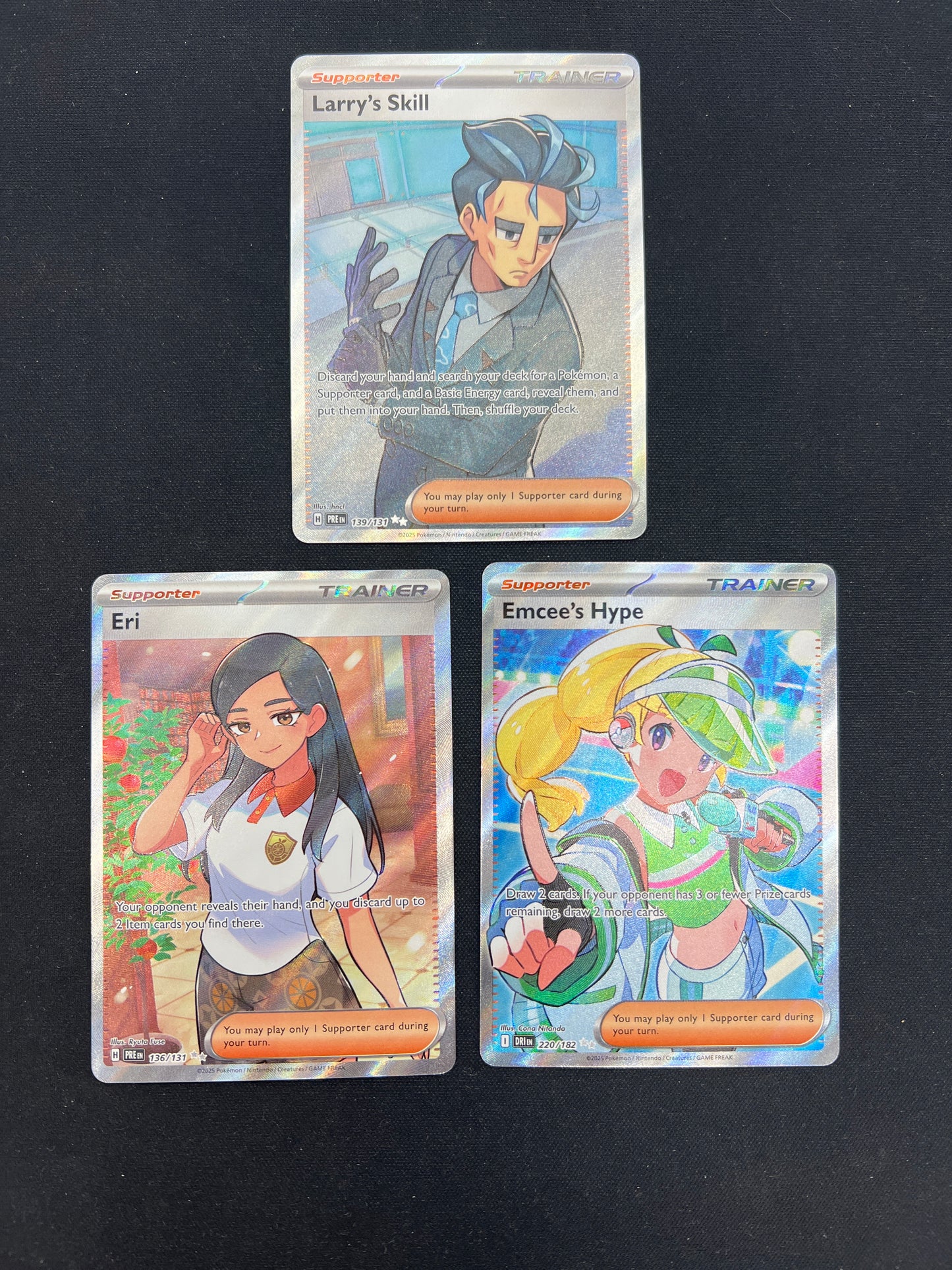 Auction Lot 347: Pokemon Cards Assorted Lot of 3 SV Era Full Art Trainers Conditions Vary