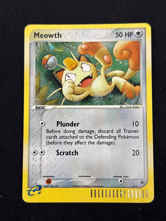Auction Lot 34: Meowth Holo Pokemon Black Star Promo 13 Conditions Vary