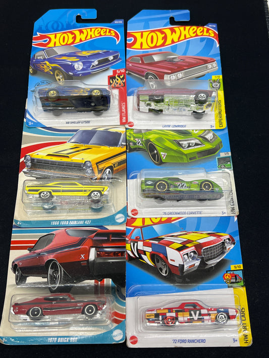 Auction Lot 7: Hot Wheels Assorted Car Lot of 6