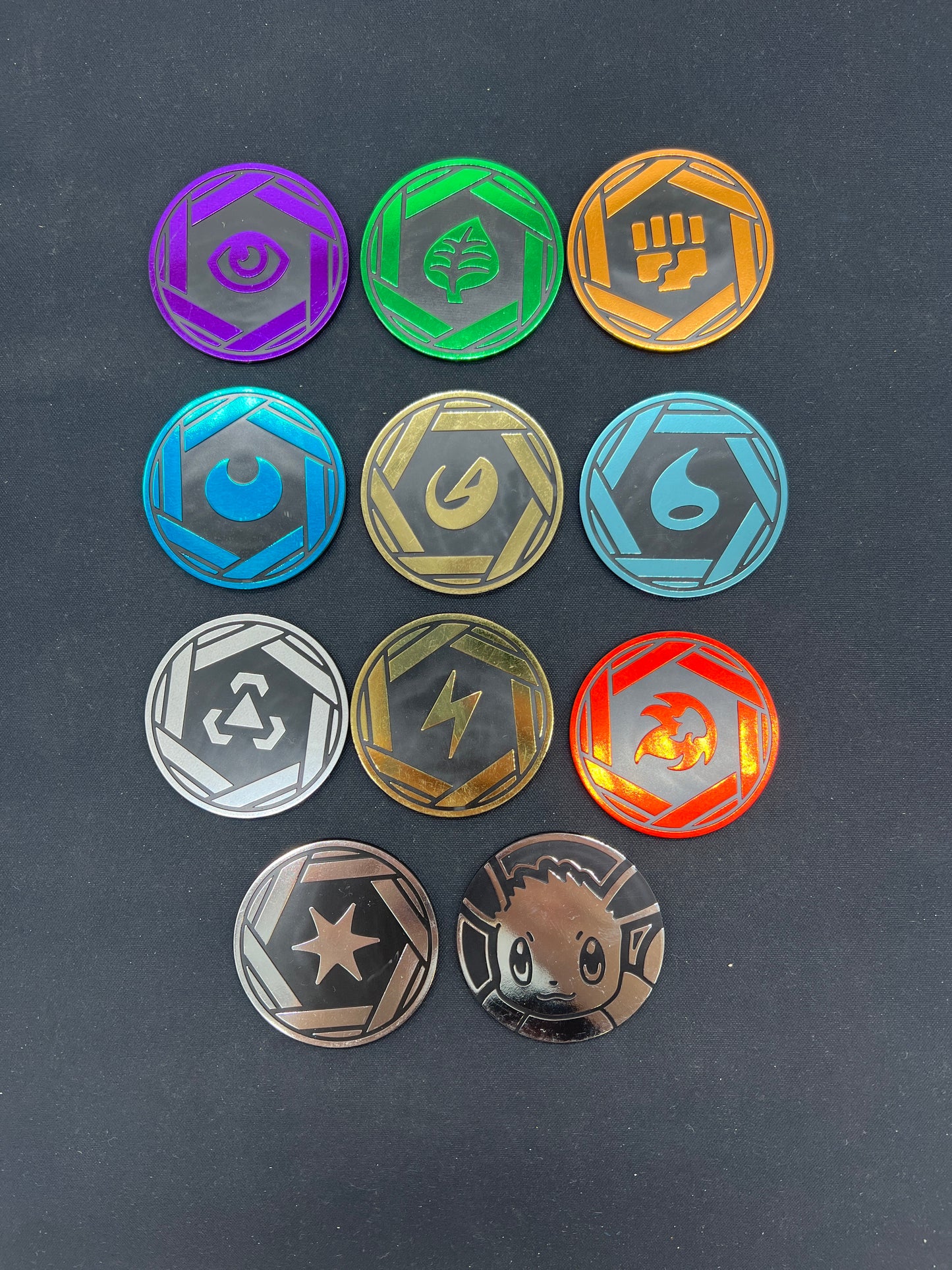 Auction Lot 271: Pokemon Coins Type Themed and Eevee