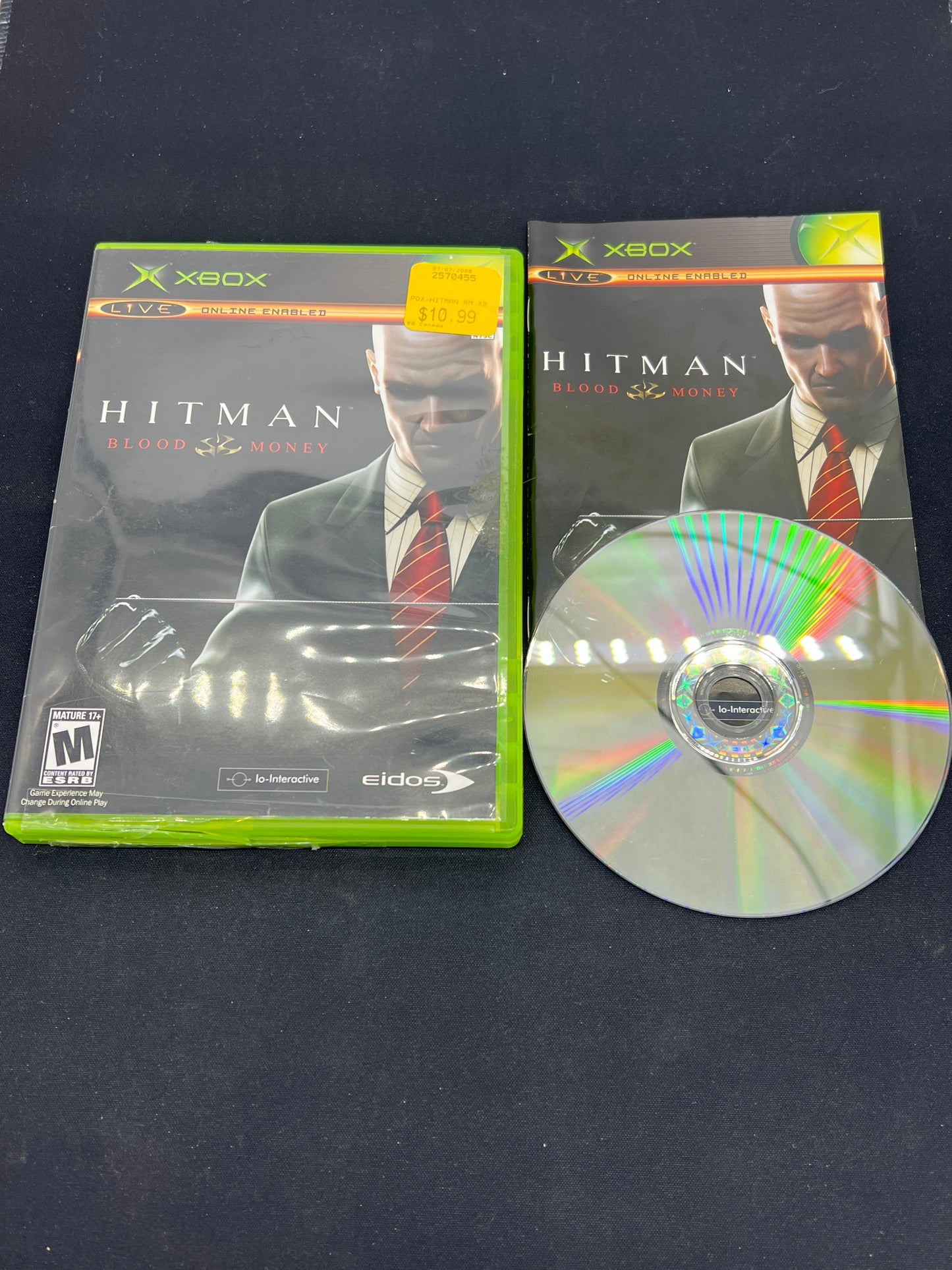 Auction Lot 109: XBOX Video Game Hitman Blood Money CIB