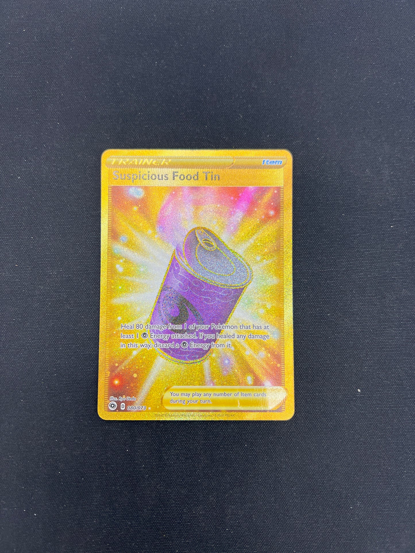 Auction Lot 224: Pokemon Cards Suspicious Food Tin Gold Conditions Vary