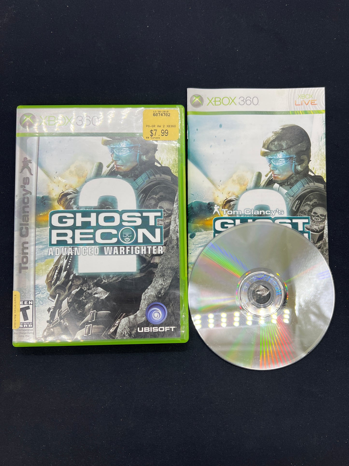 Auction Lot 51: XBOX 360 Video Game Tom Clancy's Ghost Recon 2 CIB