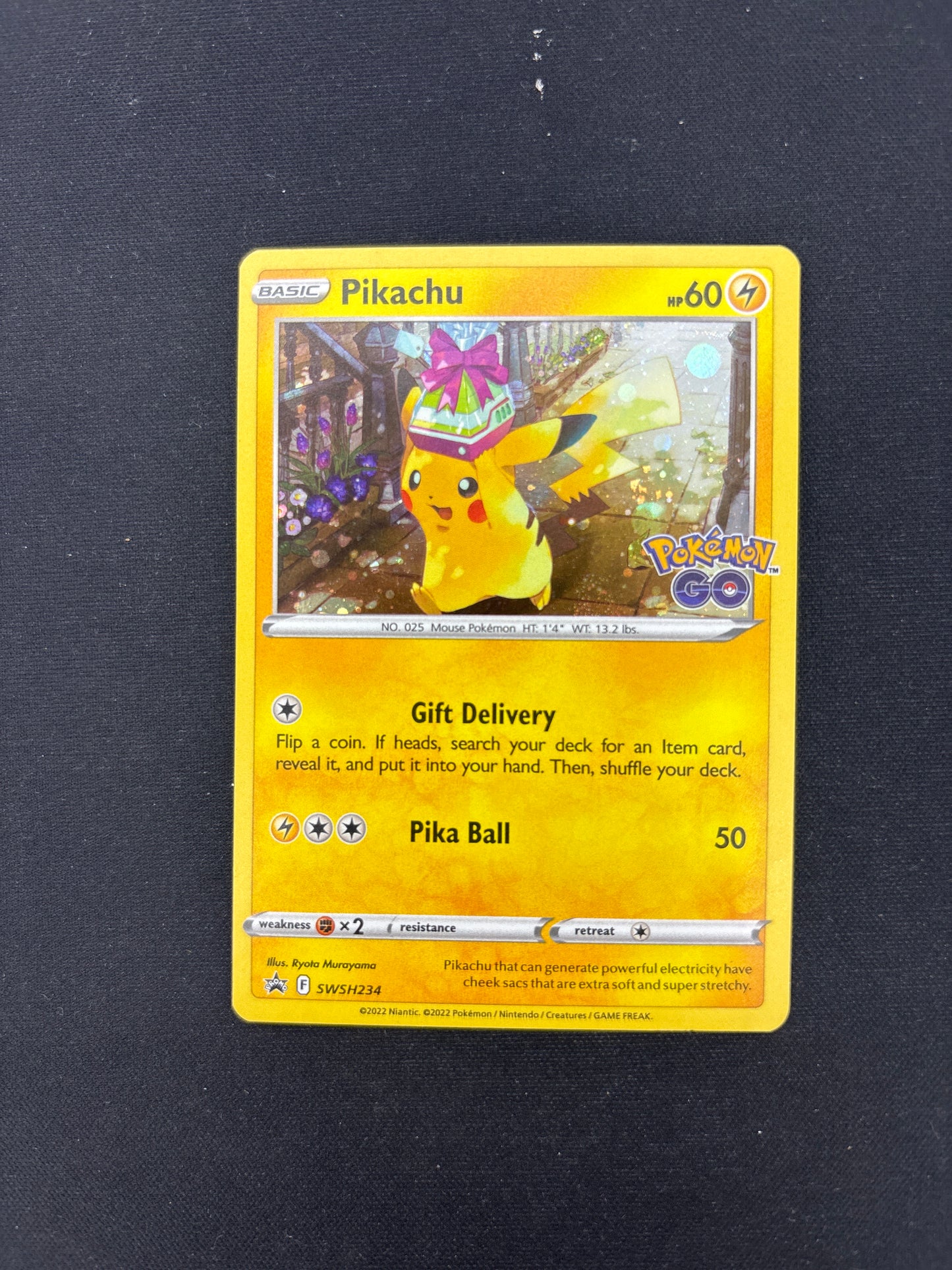 Auction Lot 301: Pokemon Card Pikachu Holo Pokemon GO Promo Condition Vary