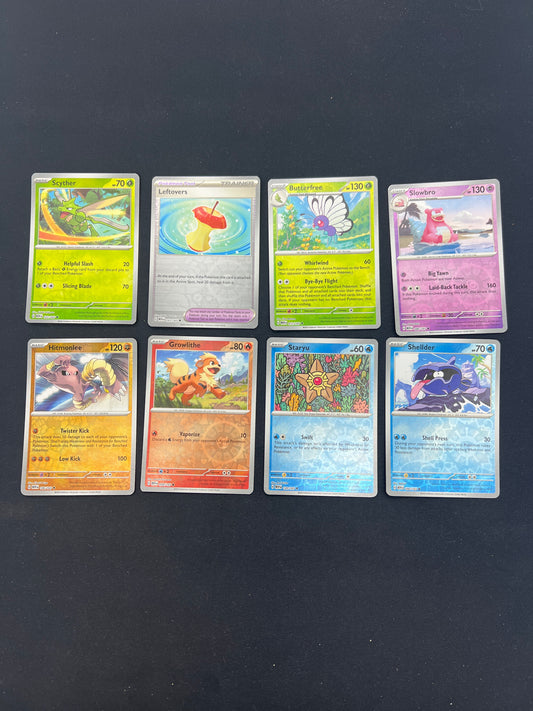 Auction Lot 329: Pokemon Cards Lot of 8 Assorted Reverse Holos 151 Conditions Vary